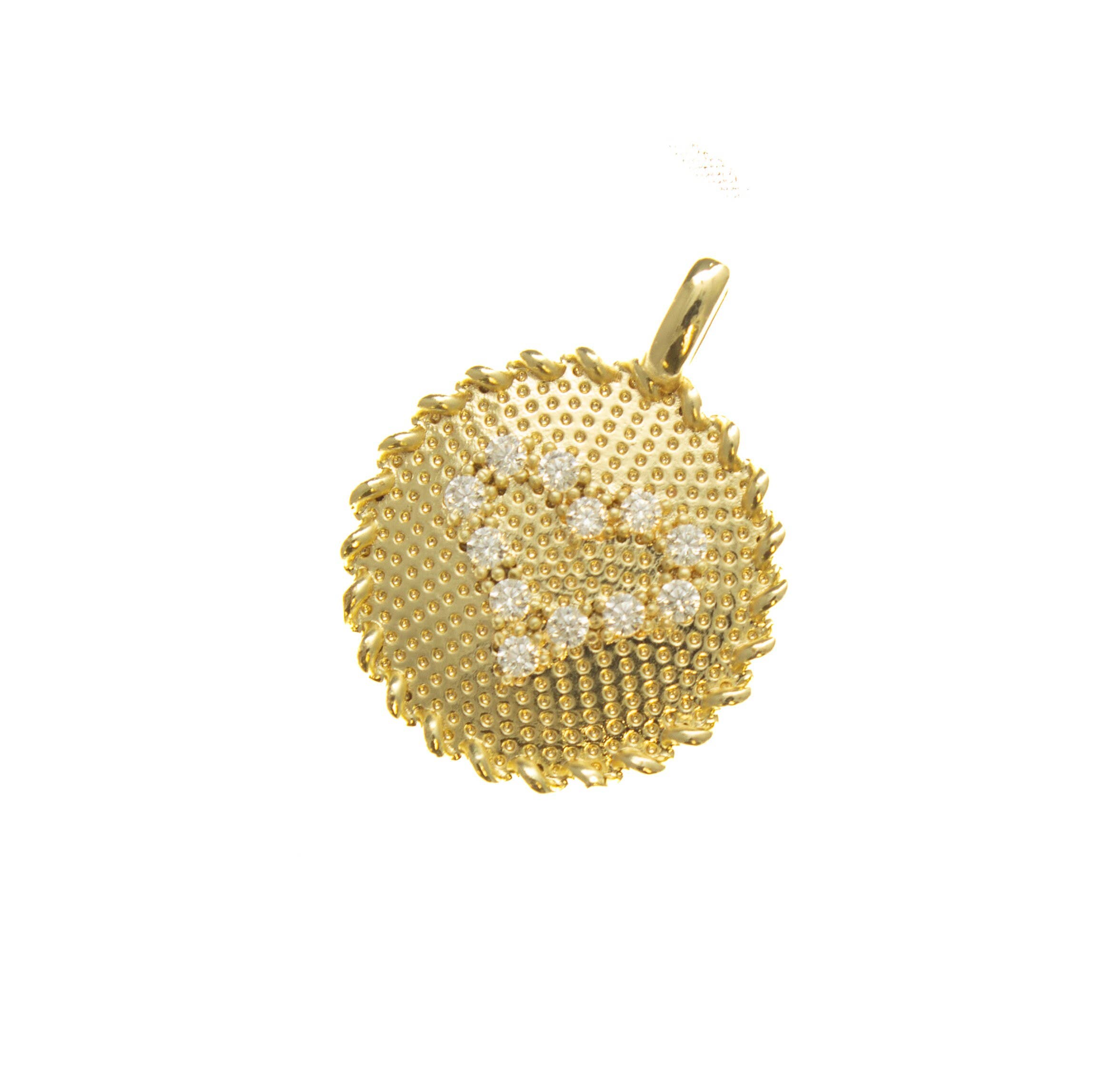 CZ Heart Charm Gold