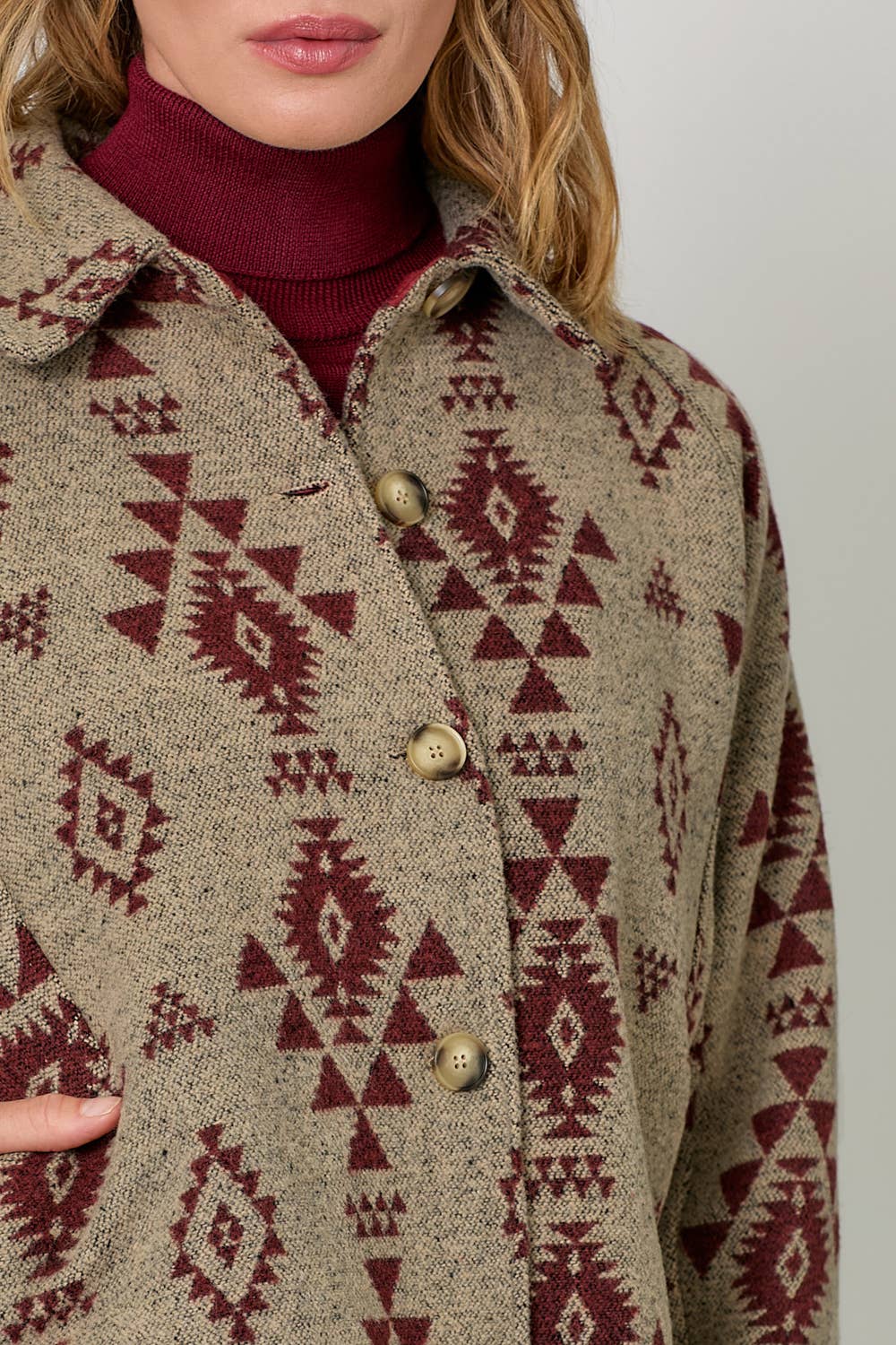 Aztec Button Down Shacket
