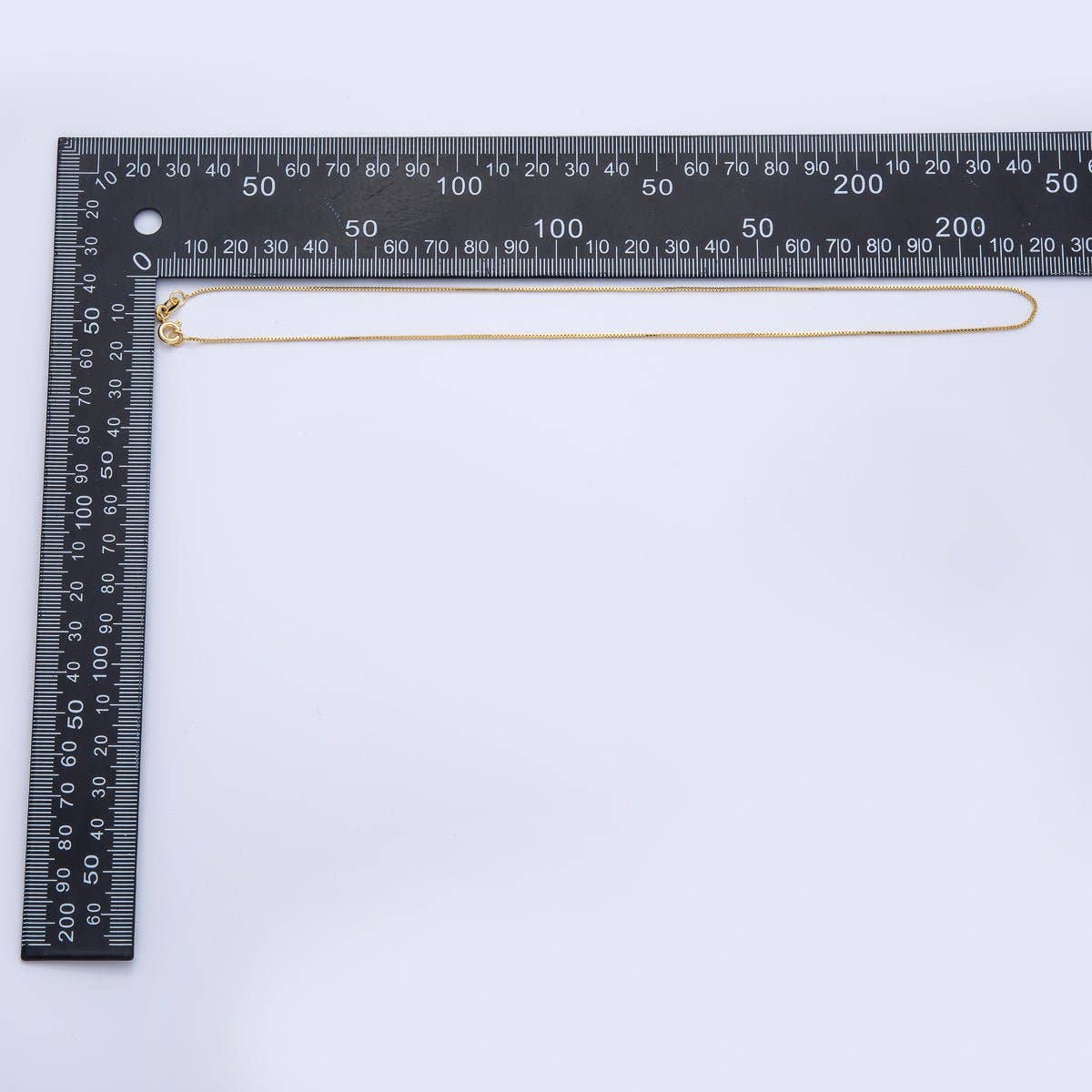 18K Gold Filled 1mm Minimalist Box Chain 17.5 Inch Necklace | WA-3987