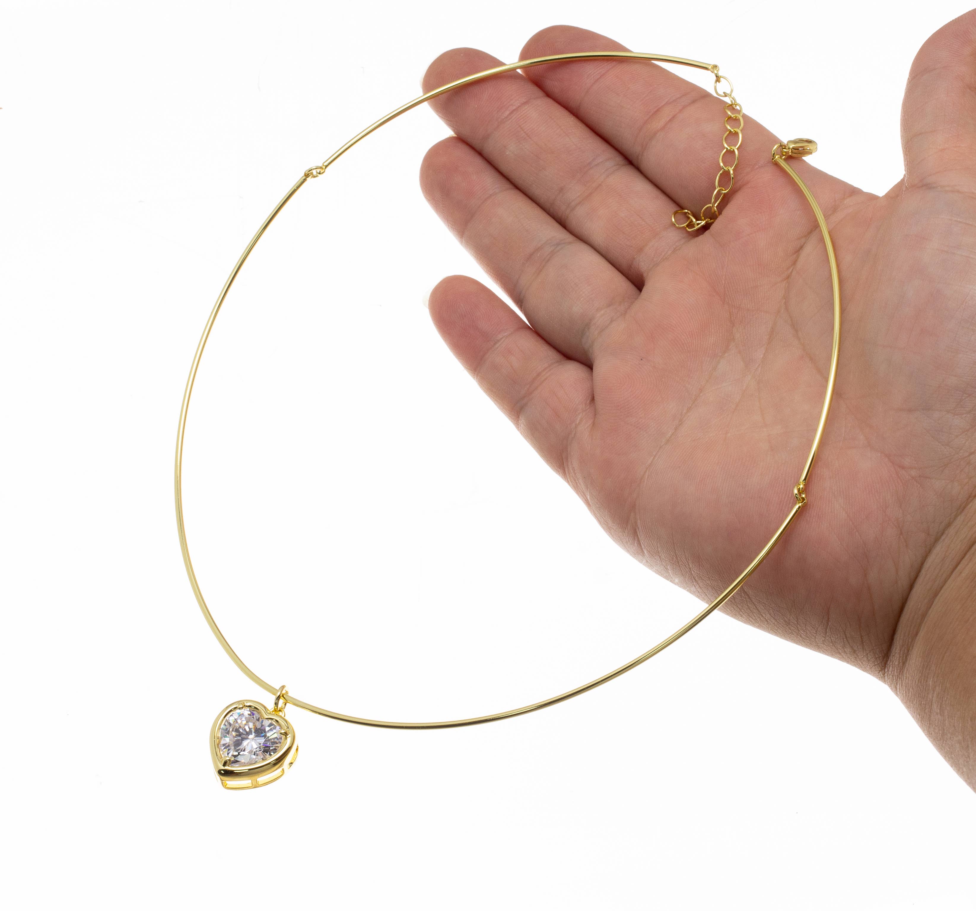 Gold Wire Flexible Choker Necklace,Adjustable Choker NLGNEW