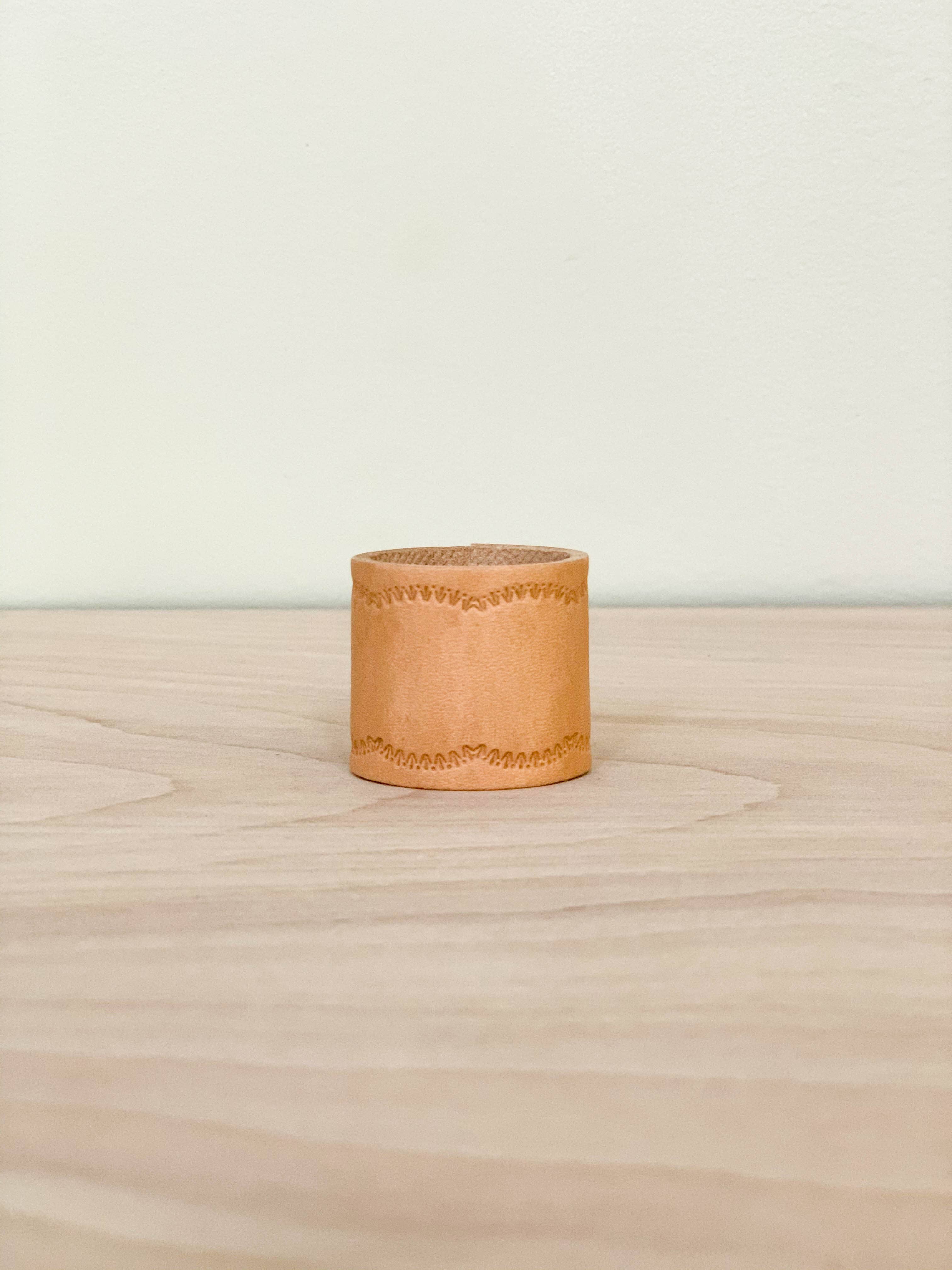 Handmade in USA leather bandana slide - arch