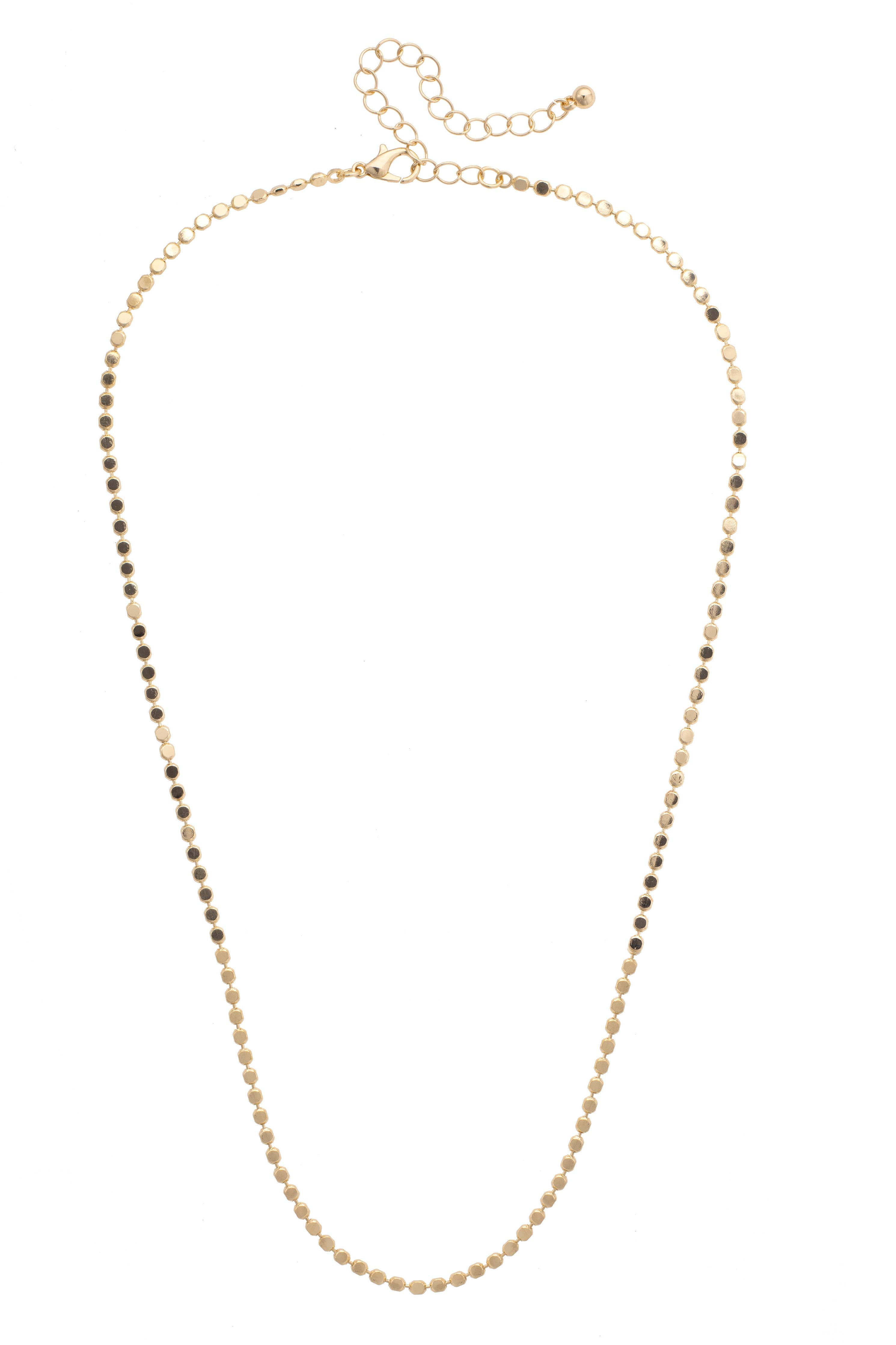 Harper Mini Disc Charm Necklace Base in Shiny Gold