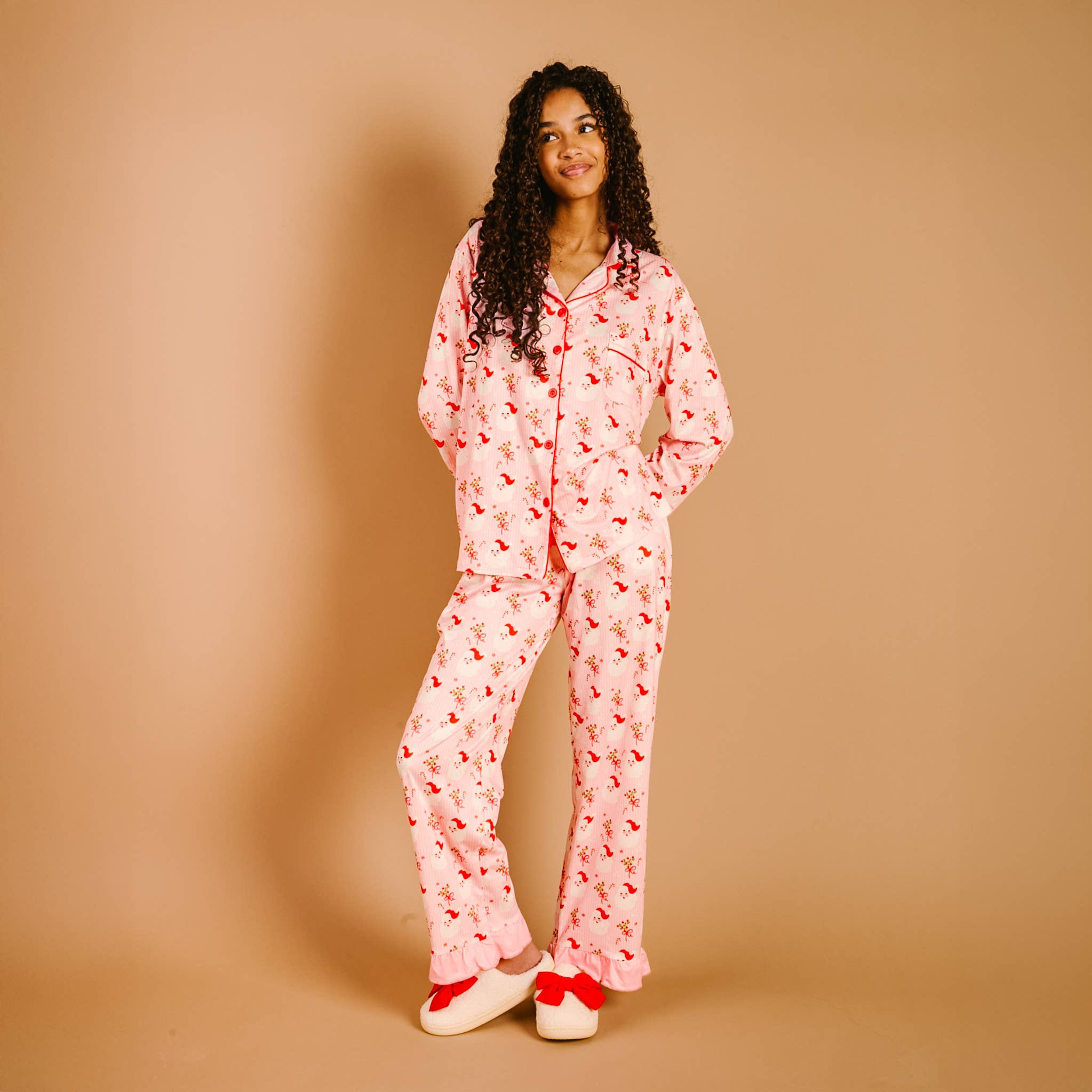 Sweet Dreams Pajama Pants Set-Holly Jolly Santa