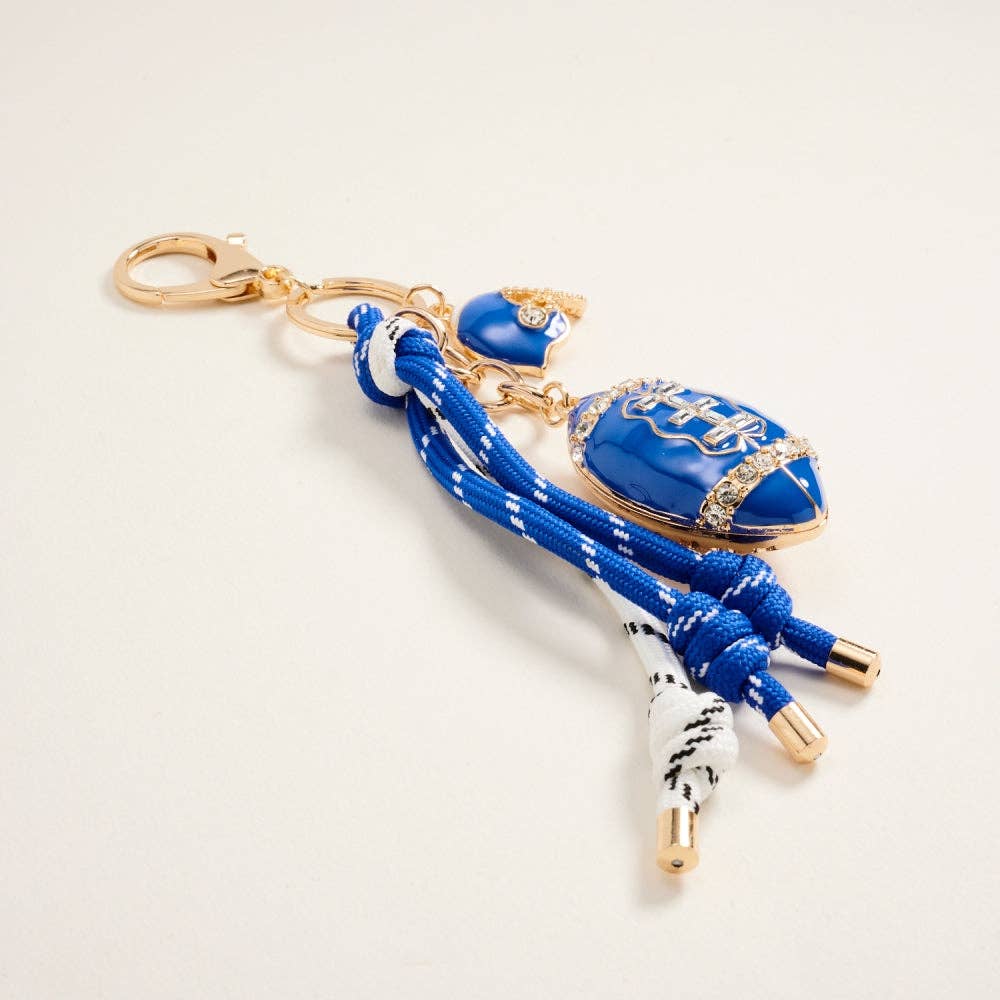College Football Helmet Paracord Stone Keychain Bag Charm