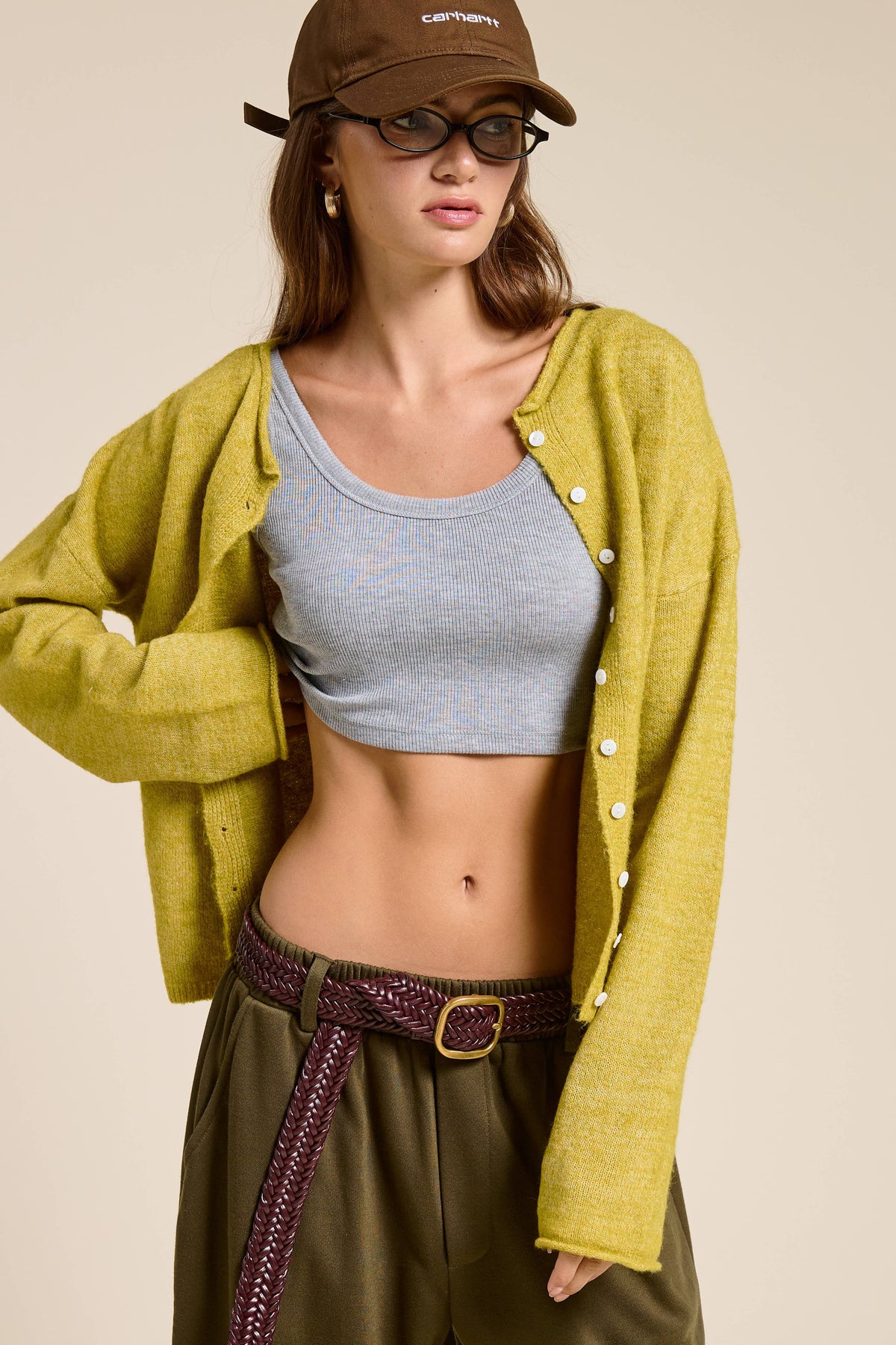 Open-Pack Essential Button Down Cardigan Top