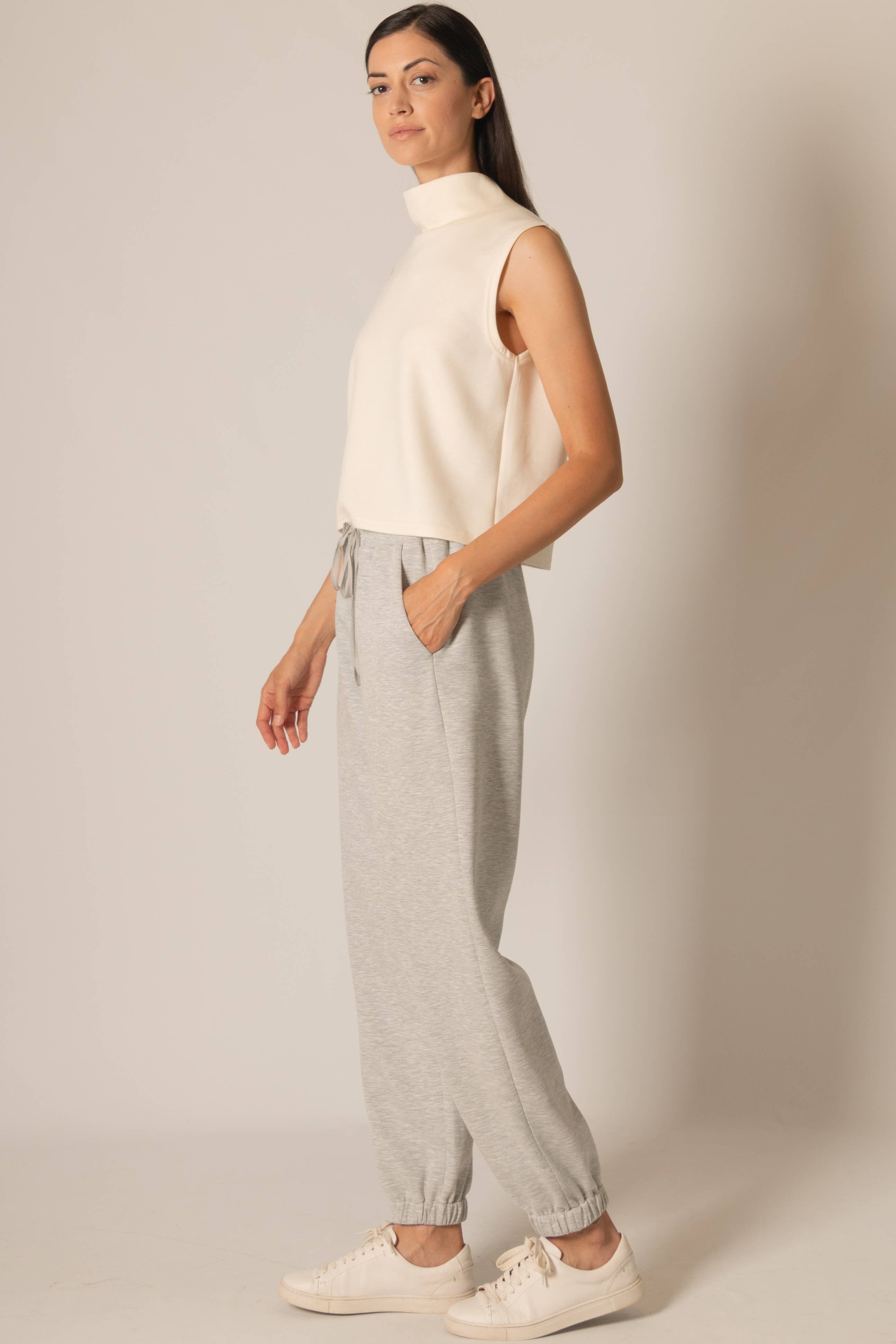 Butter Modal Cowl Neck Sleeveless Top