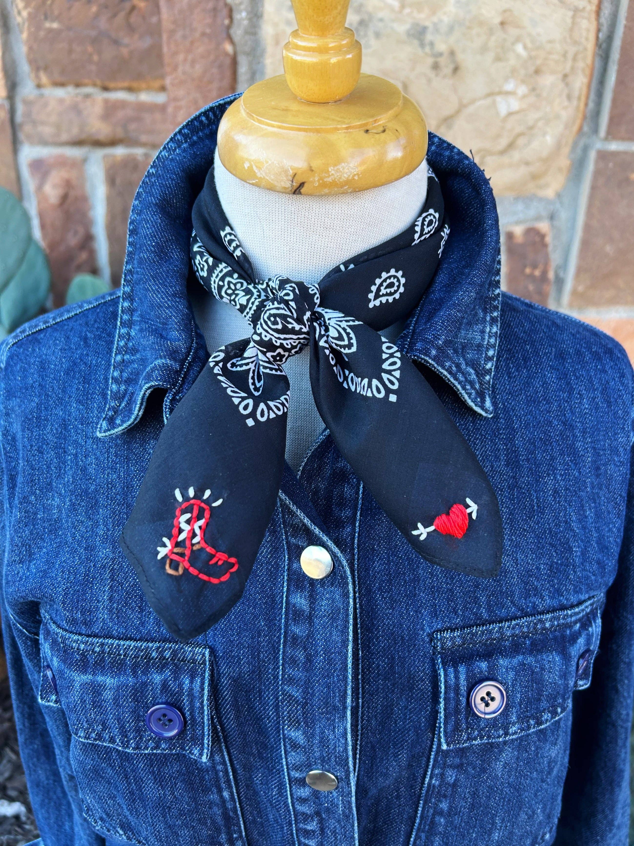 Embroidered Lubbock Tx Bandana