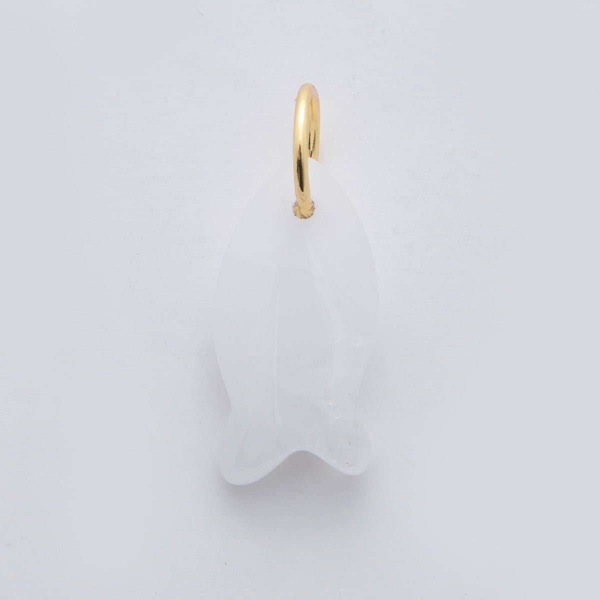 18K Gold Filled 23.7mm Natural Gemstone Fish Charm | C317 - C435