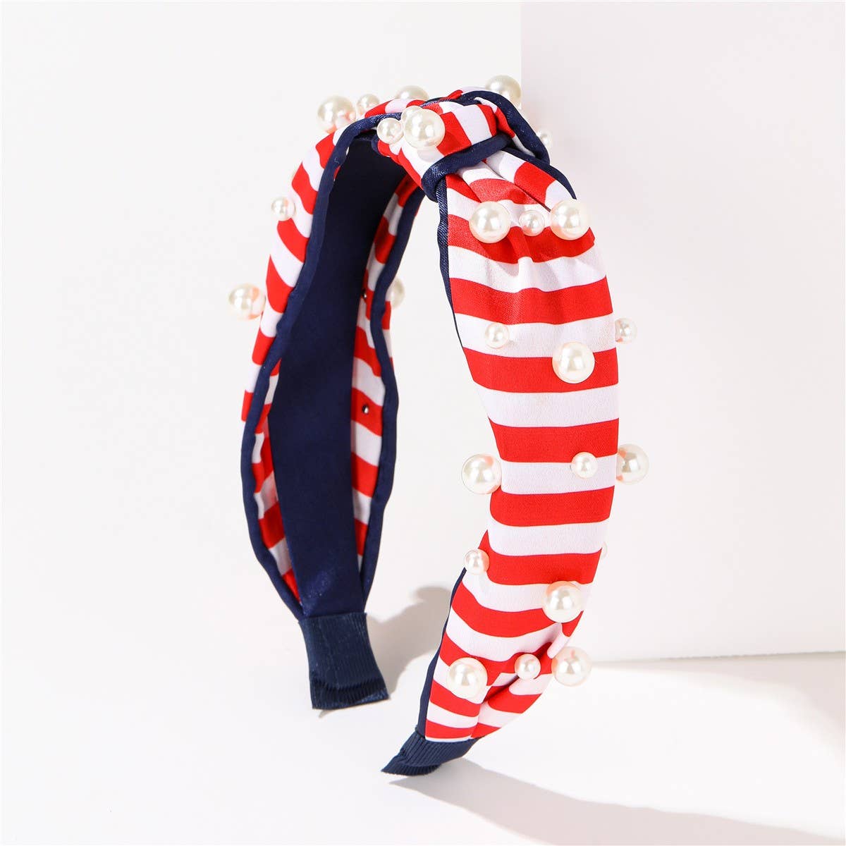 STRIPE PEARL HEADBAND