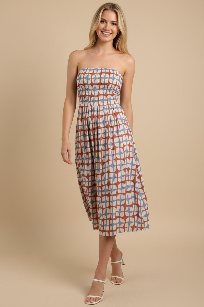 Geometric Midi Dress