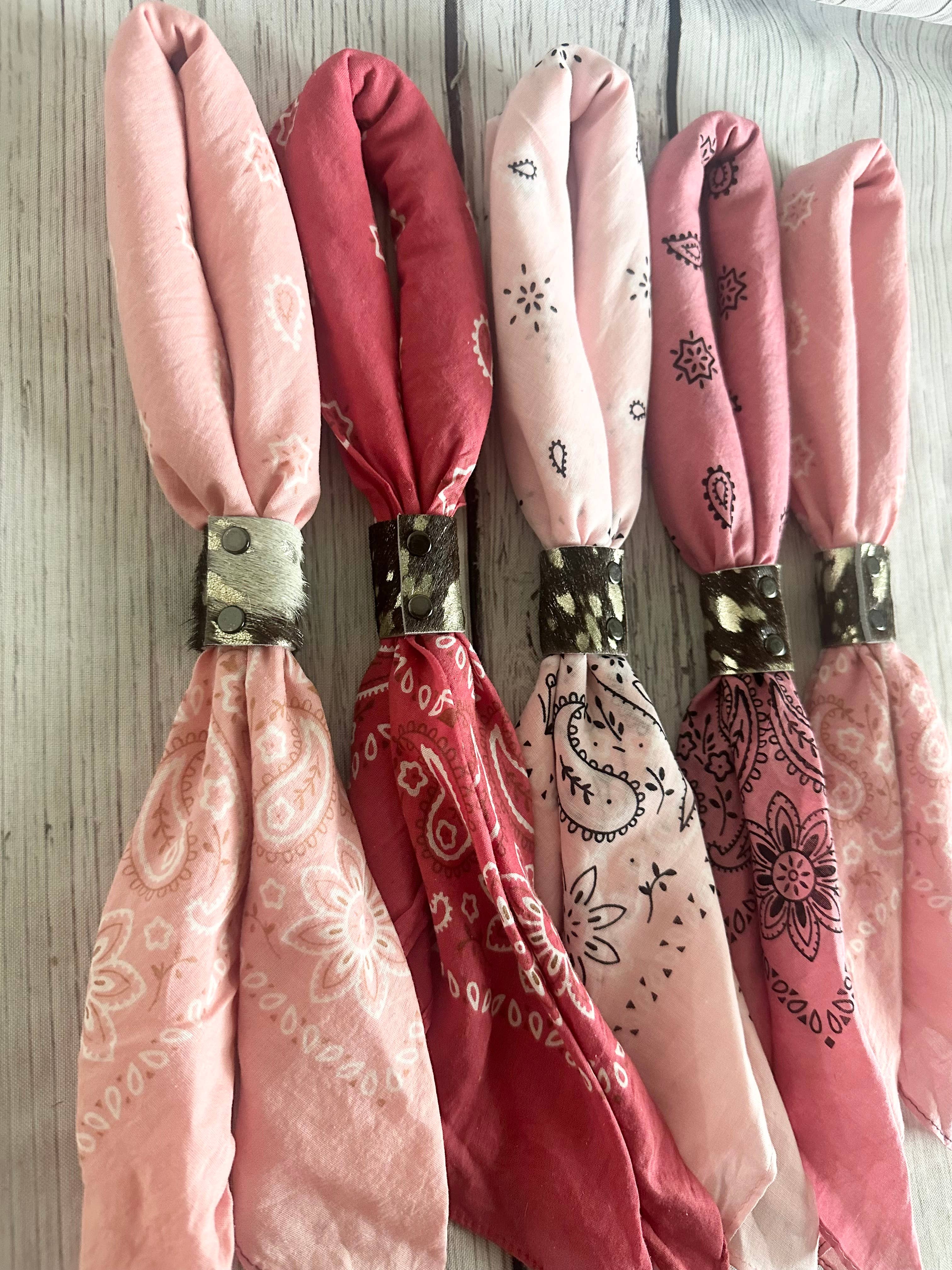 Pink Hand Dyed Bandanas