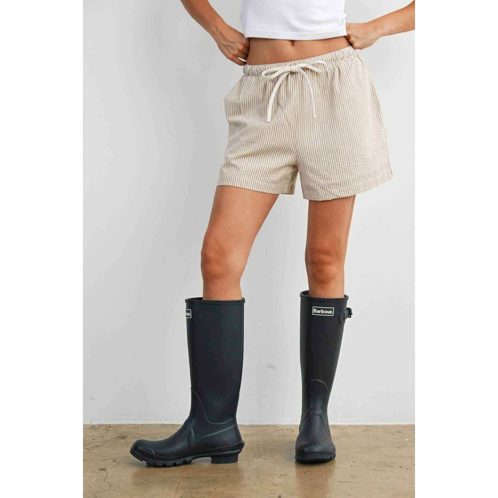Casual Striped Drawstring Shorts - BMP7940