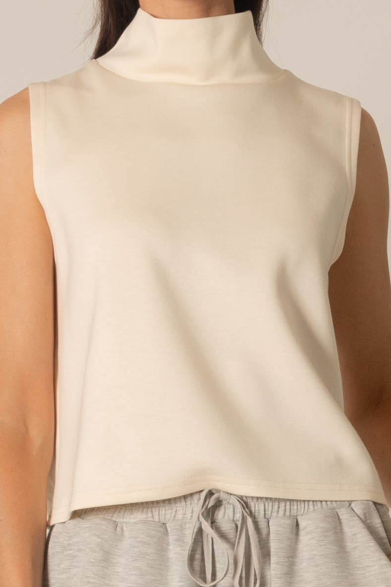 Butter Modal Cowl Neck Sleeveless Top