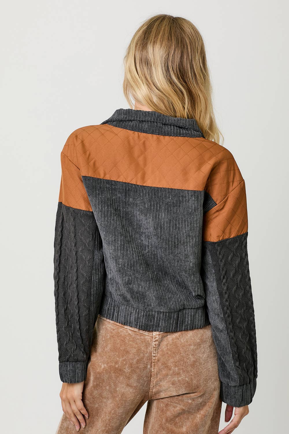 Mixed Media Bomber Jacket