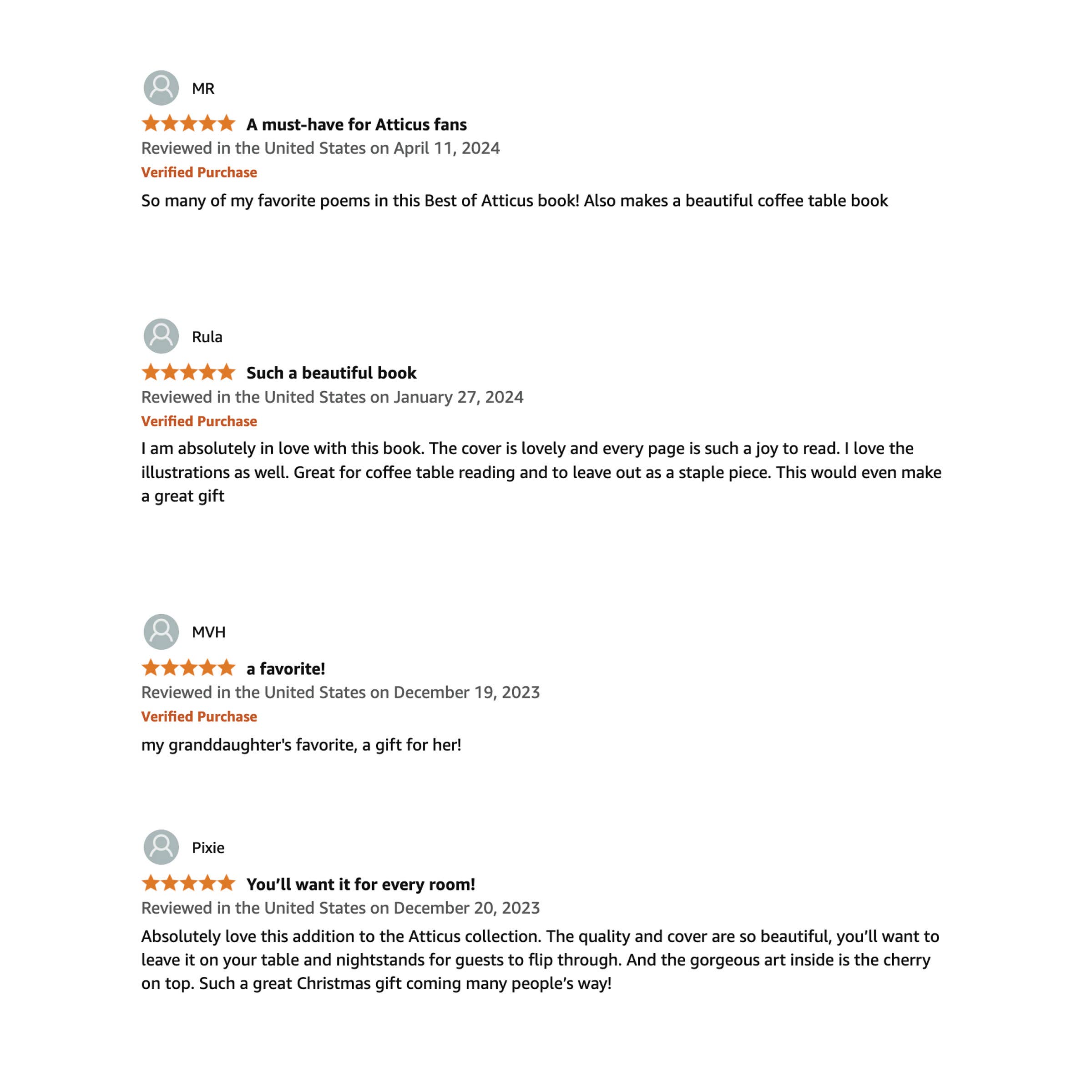 The Best Of Atticus Poetry Collection