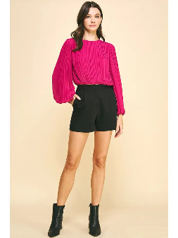 Mia Pleated Woven Top