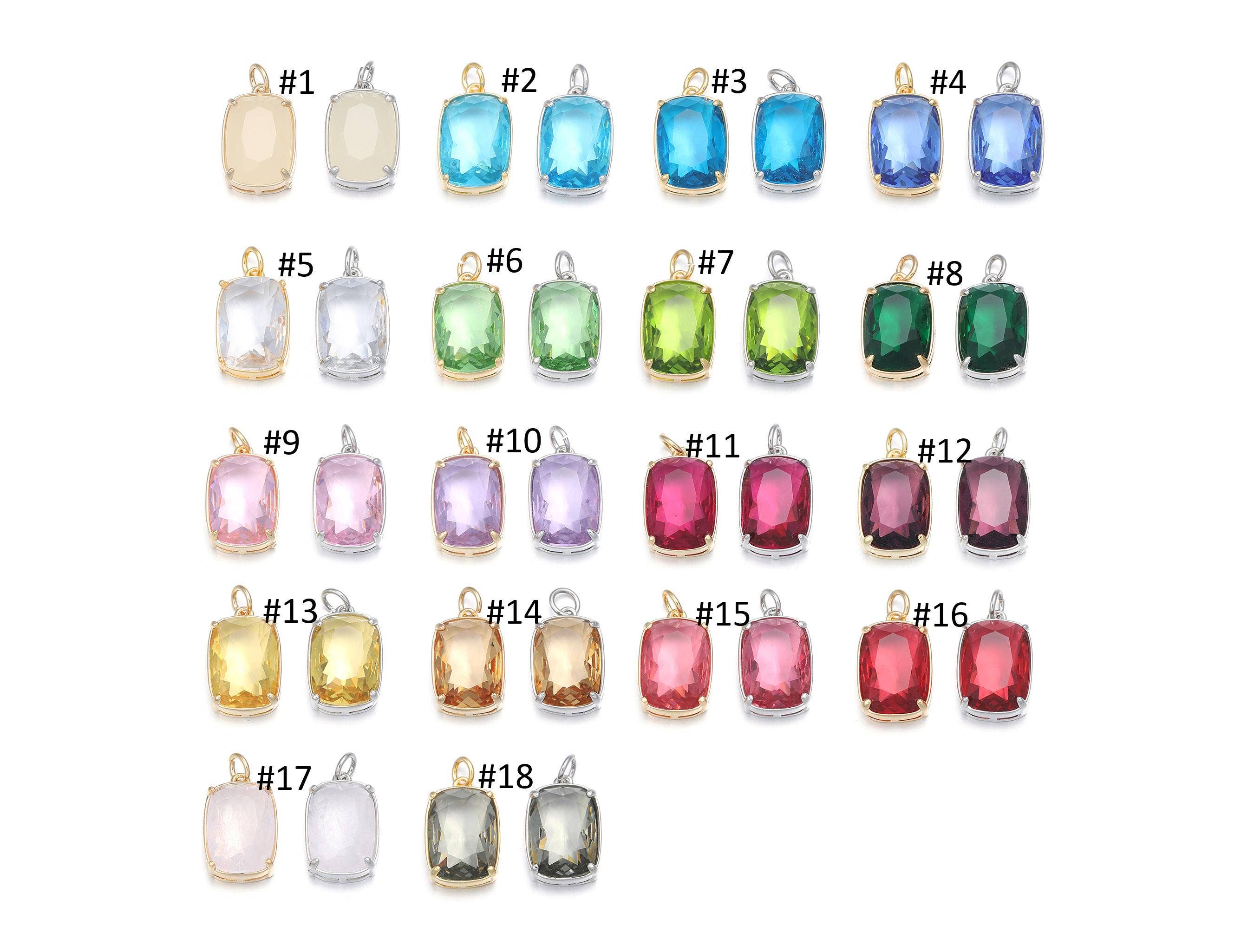 Rectangle Charms in Gold