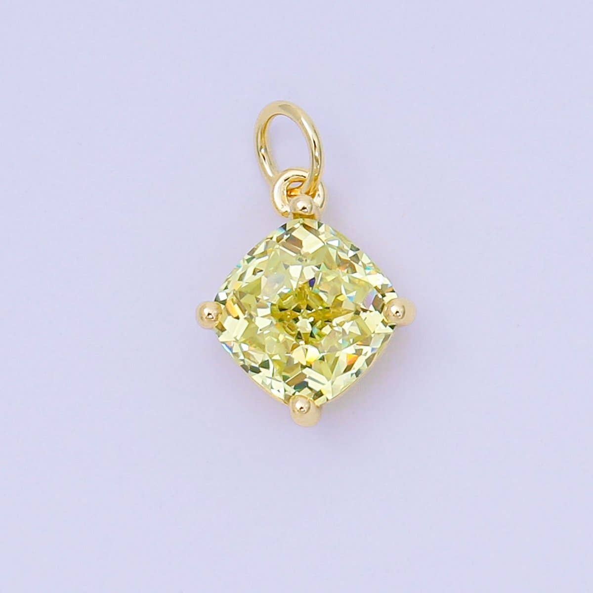 24K Gold Filled Birthstone CZ Charm