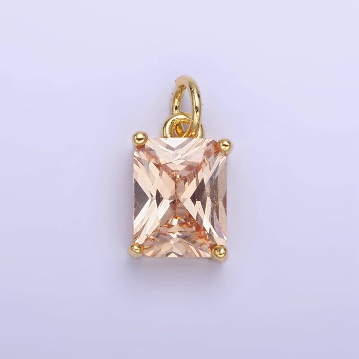 14K Gold Filled Baguette Charm