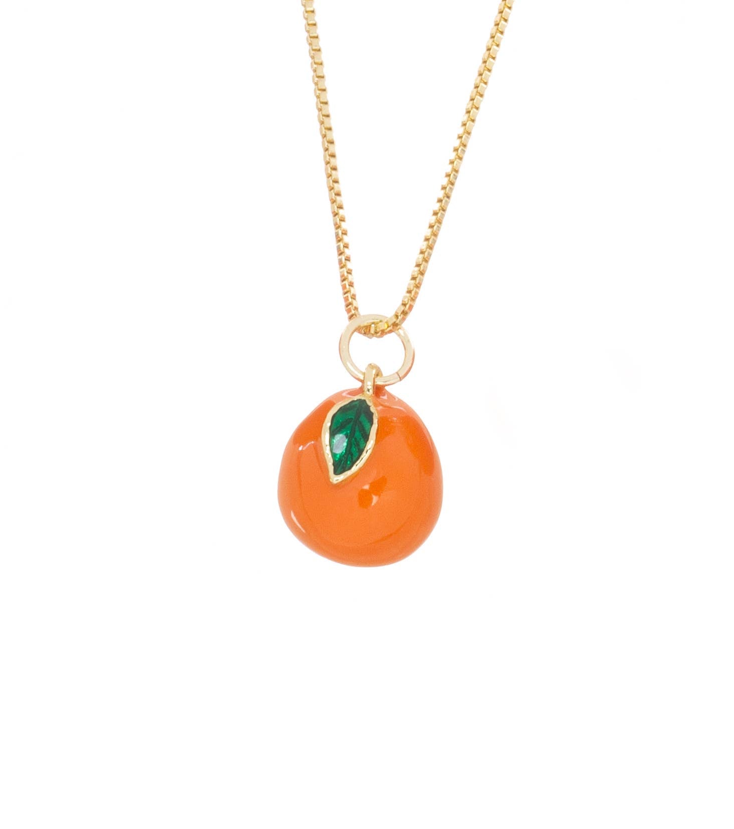 Orange Gold Charm for Jewelry Making, Fruit Charm,CPG2841