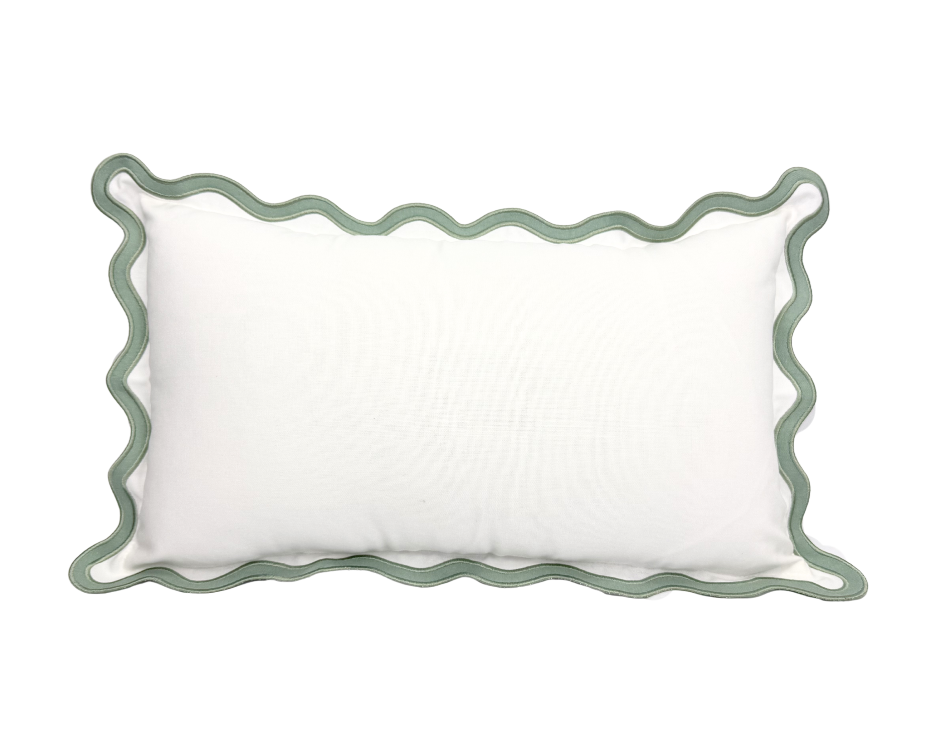 Scallop Wave Pillow Cover Sham for Monograms & Embroidery