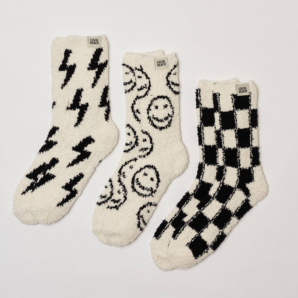 Lightning Bolt Local Beach Cozy Socks