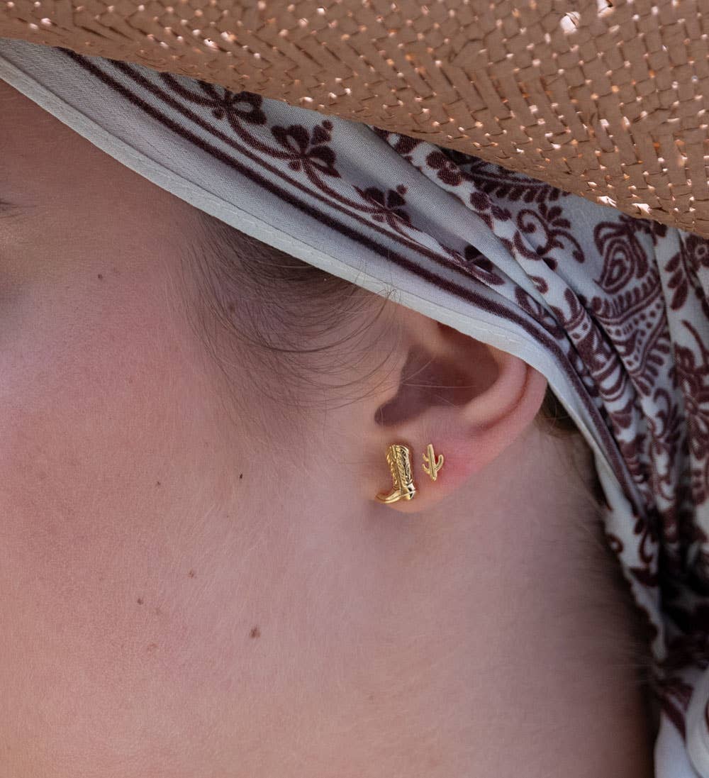 Cowboy Boot Stud Earrings