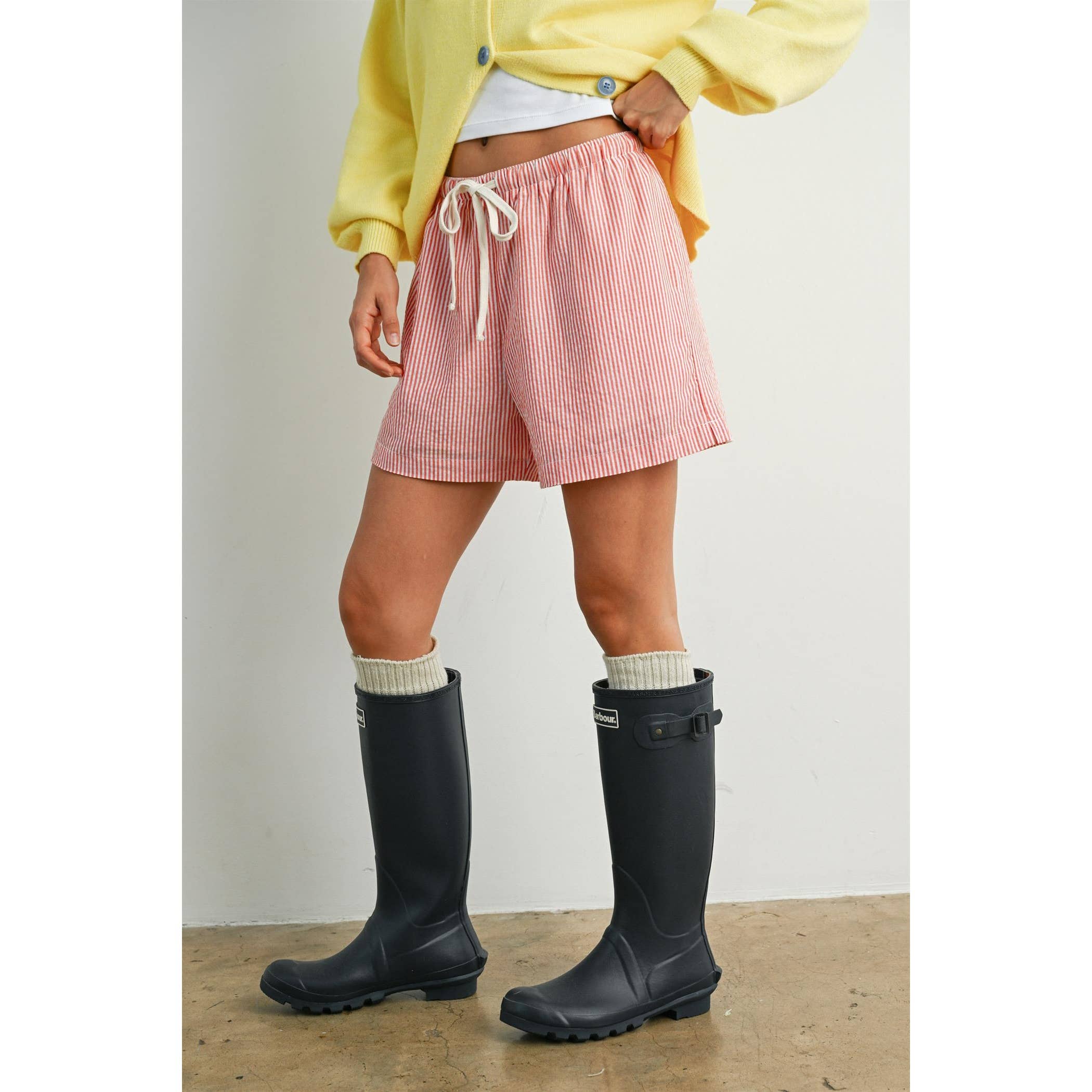 Casual Striped Drawstring Shorts - BMP7940
