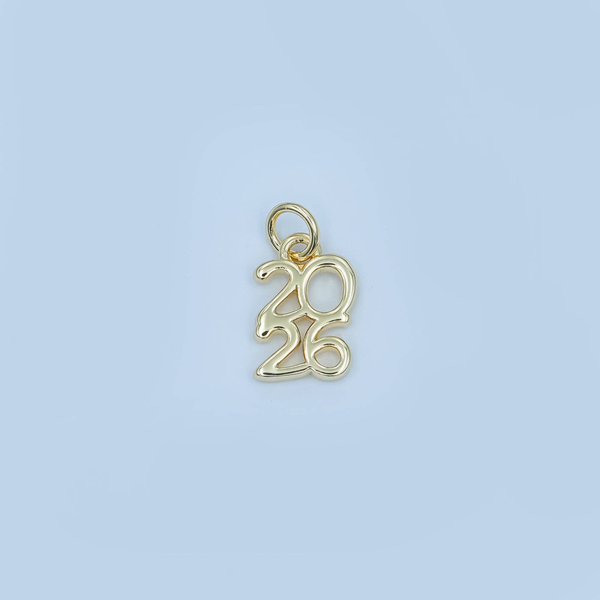 24K Gold Filled "2026" Year Script Minimalist Charm