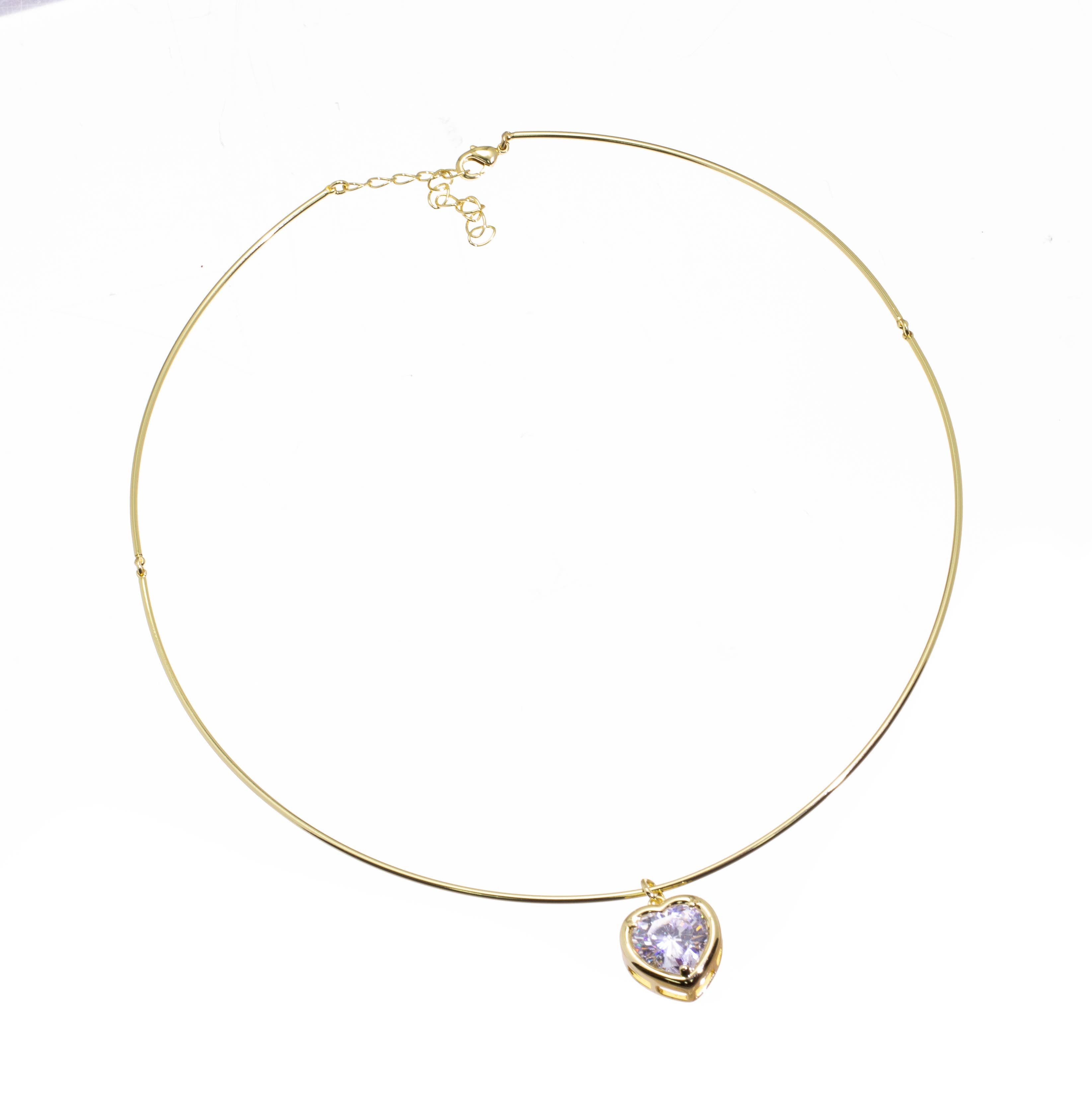 Gold Wire Flexible Choker Necklace,Adjustable Choker NLGNEW