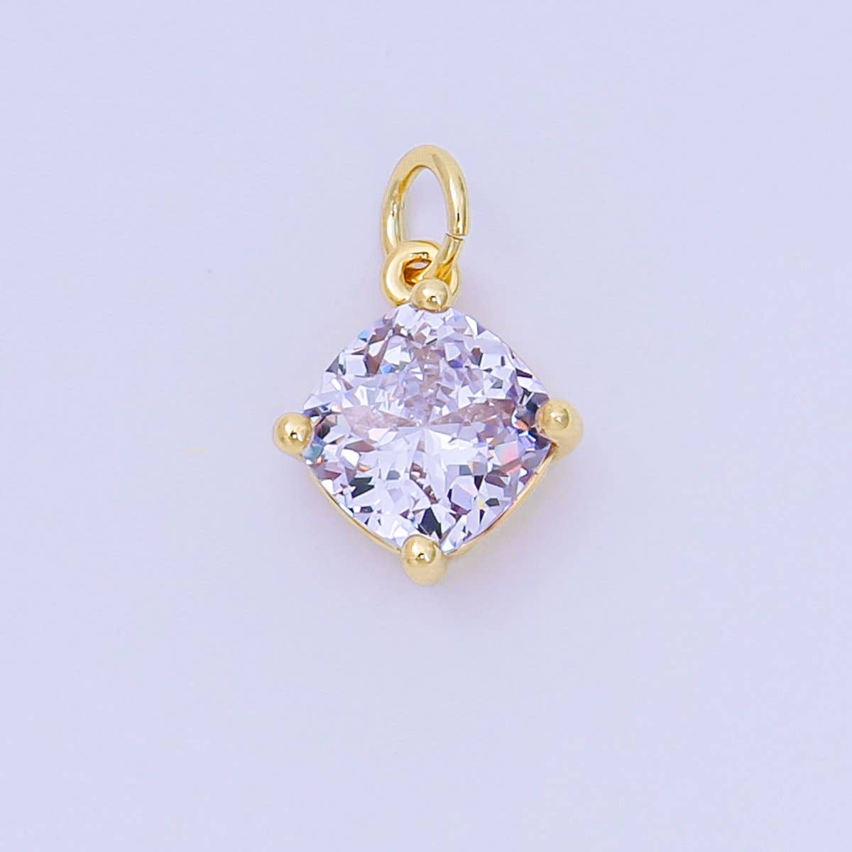 24K Gold Filled Birthstone CZ Charm
