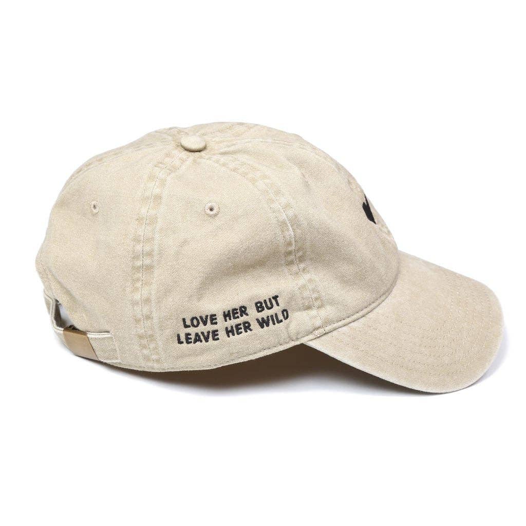 Embroidered Heart Women's Baseball Cap in Light Beige