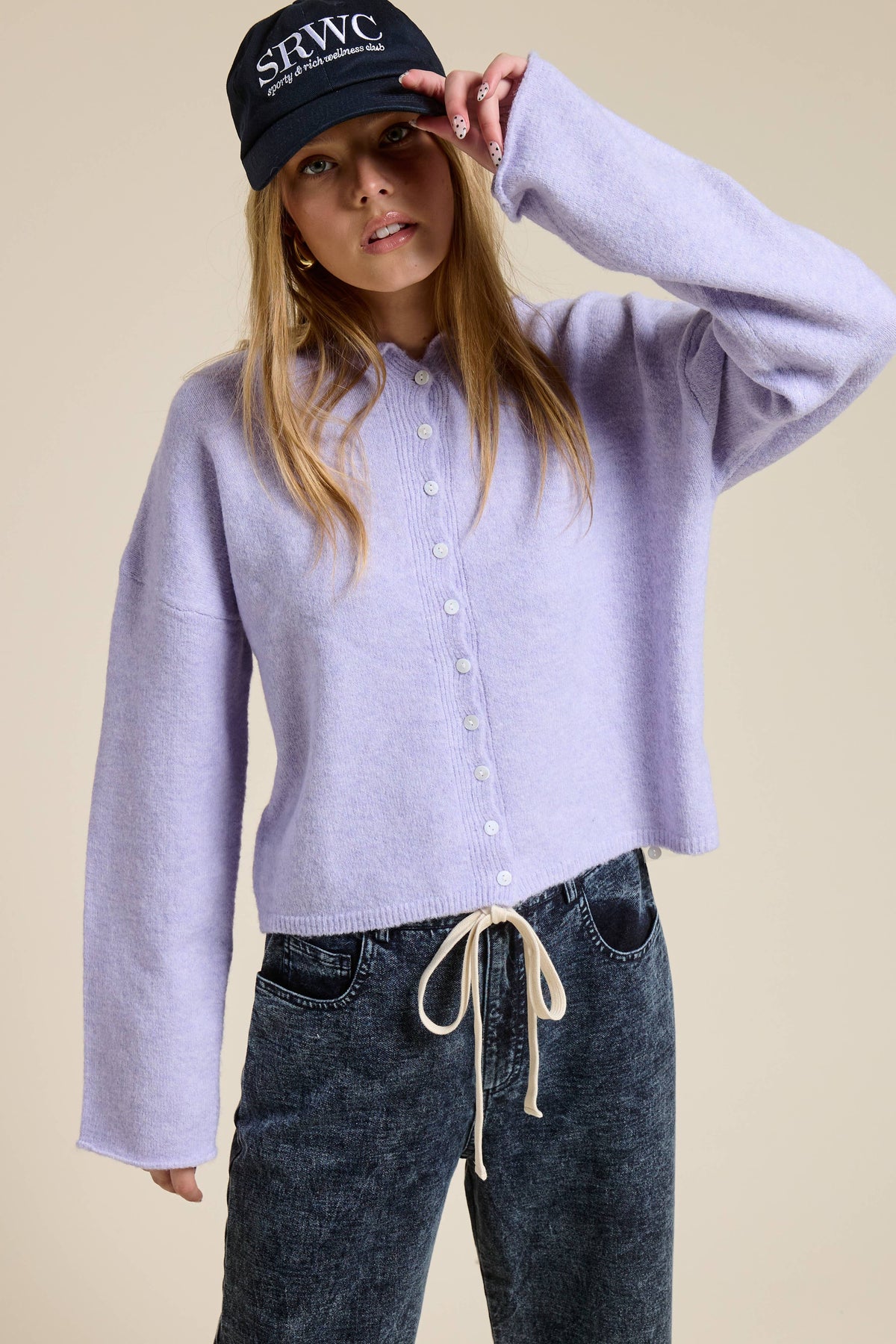 Open-Pack Essential Button Down Cardigan Top
