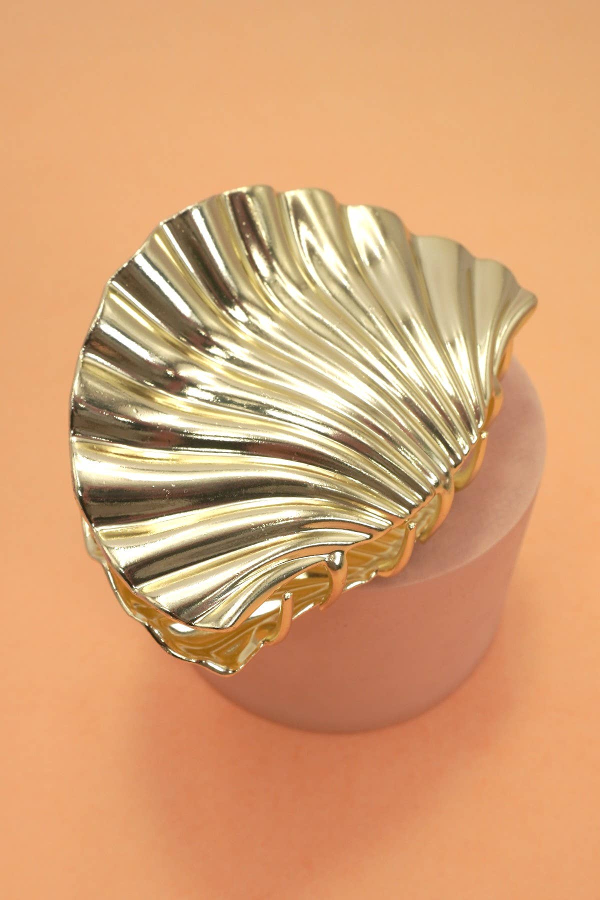 SEASHELL GOLD SILVER ALLOY HAIR CLAW HAIR CLIP