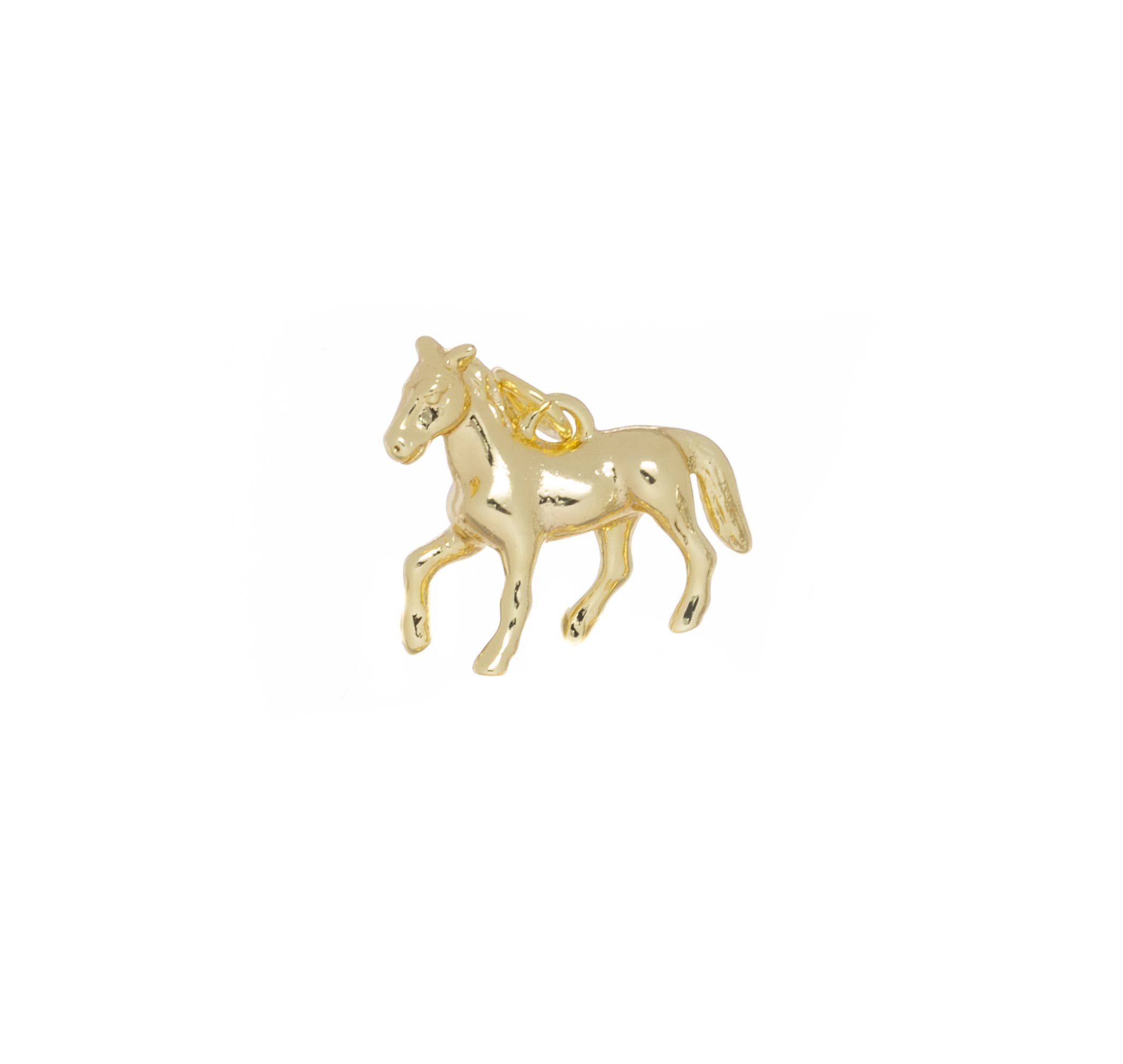 Gold Horse Charm,Double Sided Horse Charm