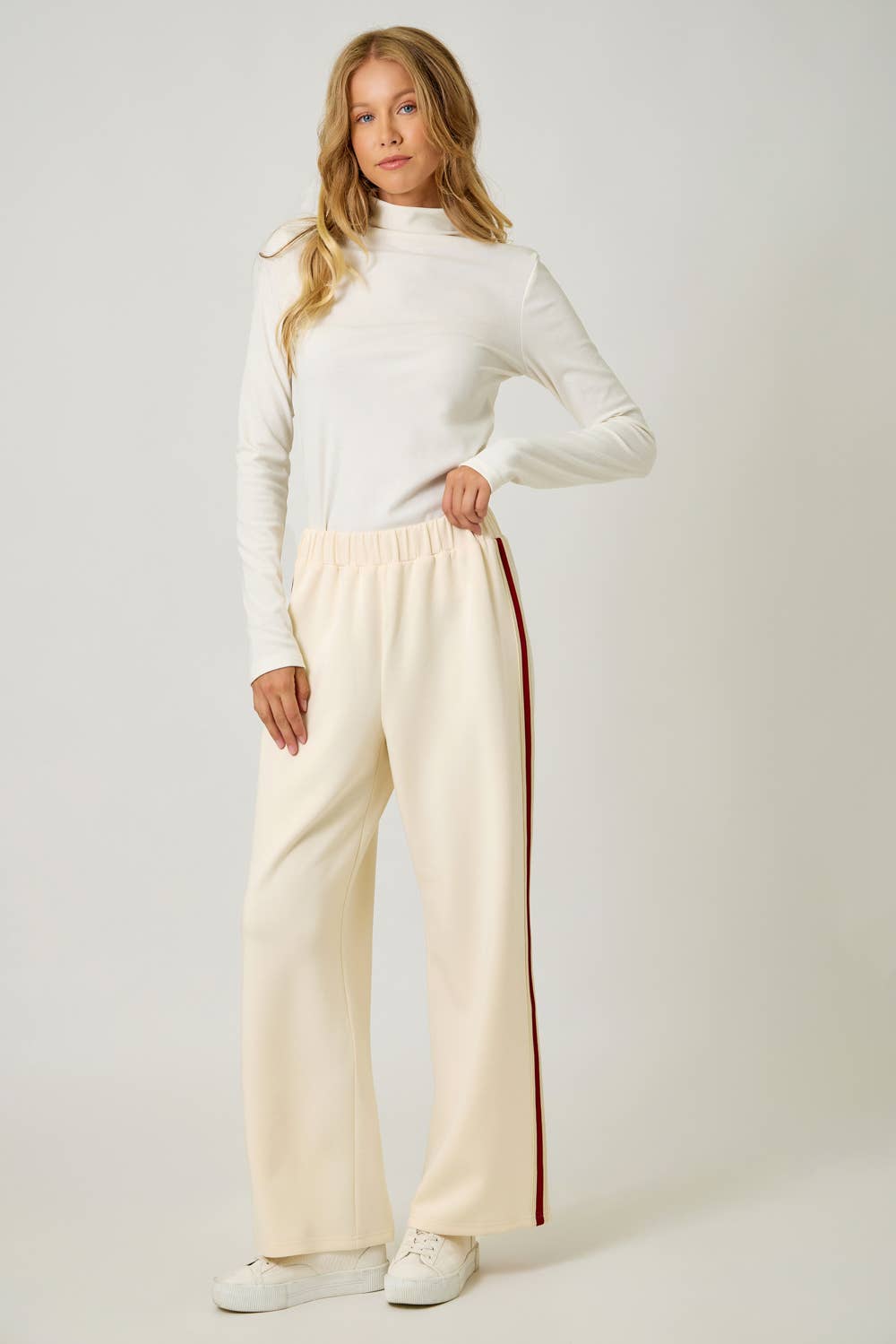 Embroidered Stripe Tracksuit Pants