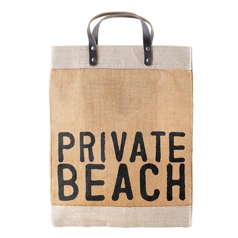 Natural Market Tote - Private Beach