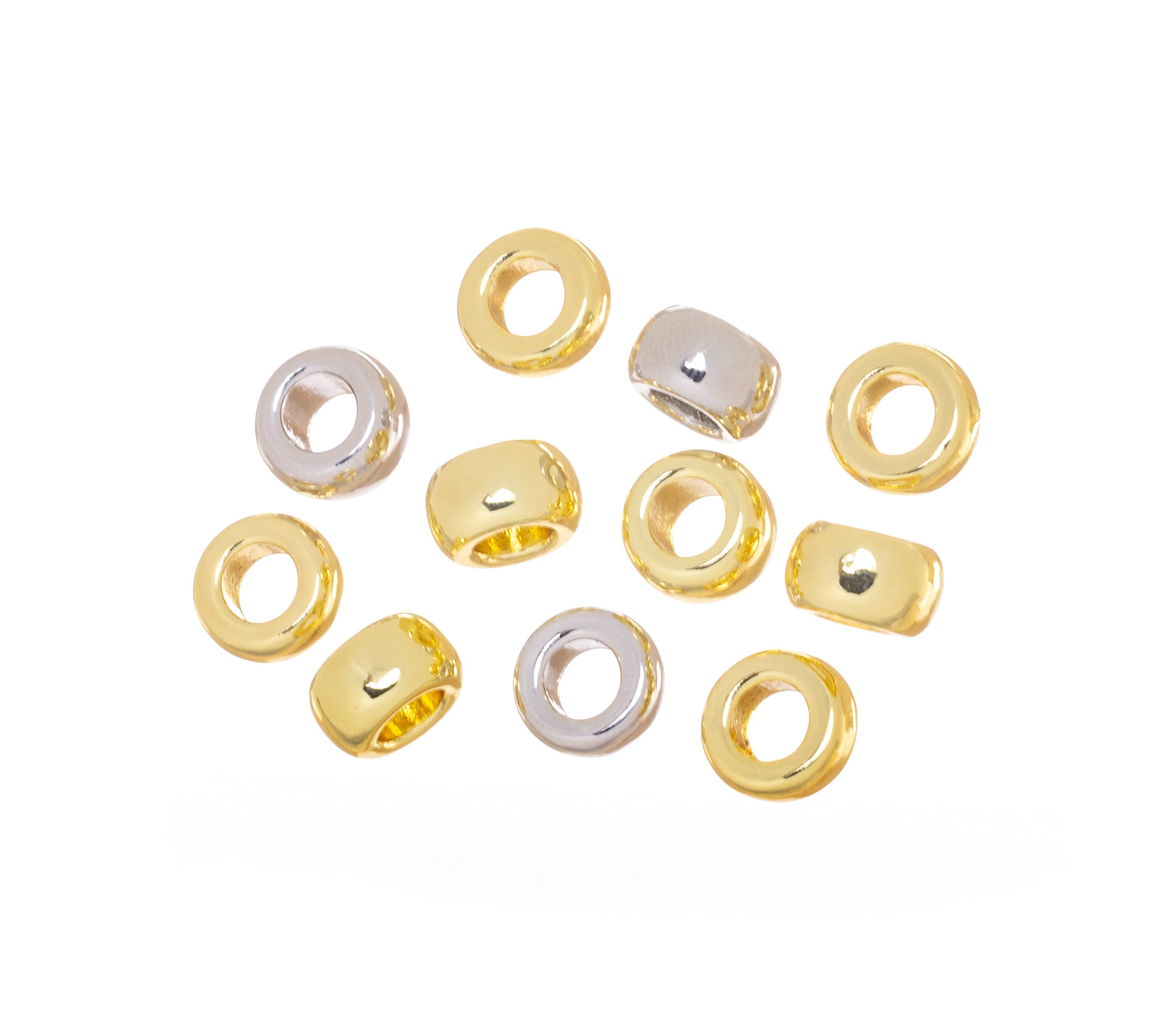 Rondelle Tire Wheel Spacer for Jewelry Making SPG208-209