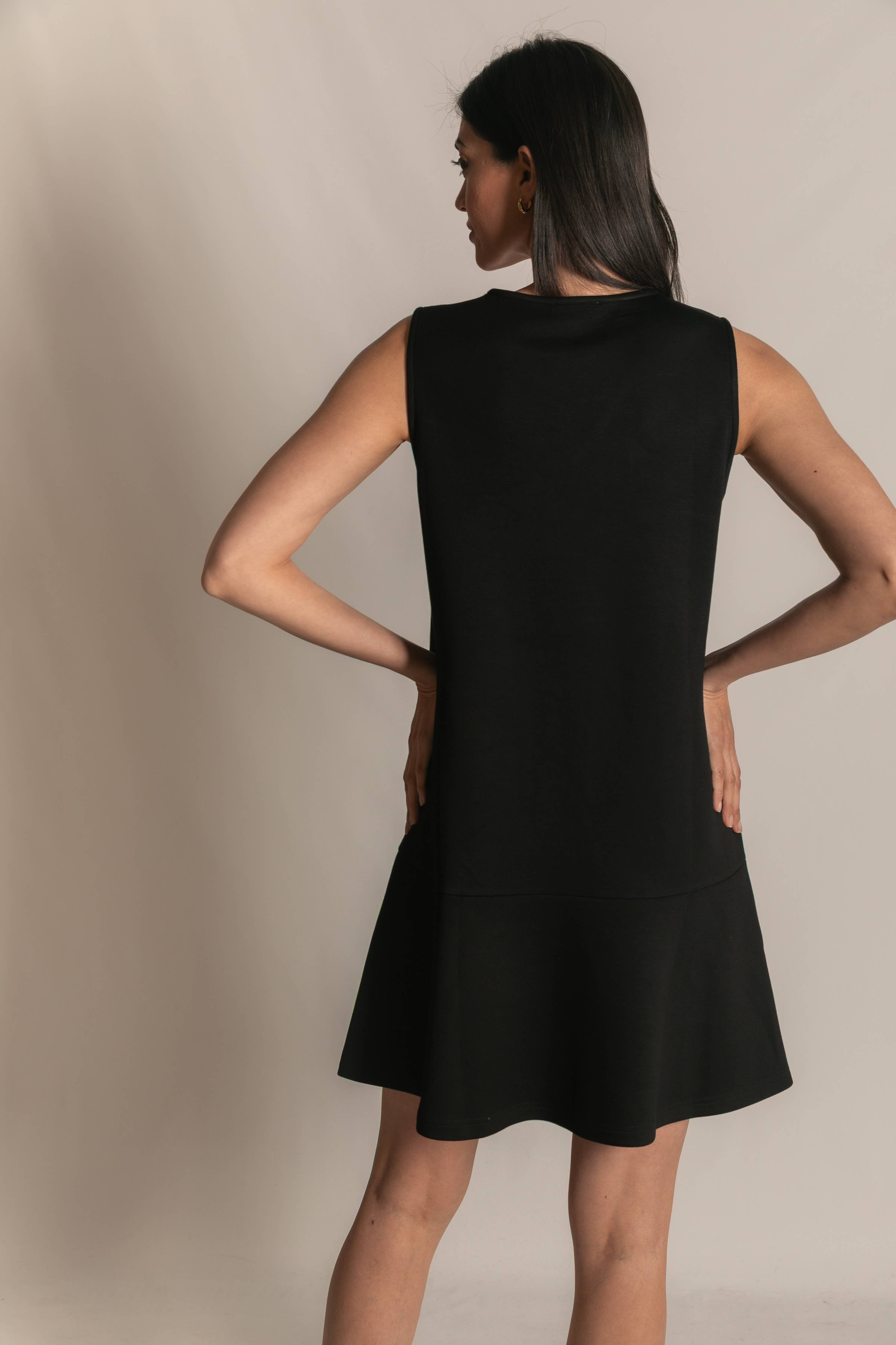 Butter Modal Sleeveless Flutter Skirt Mini Dress