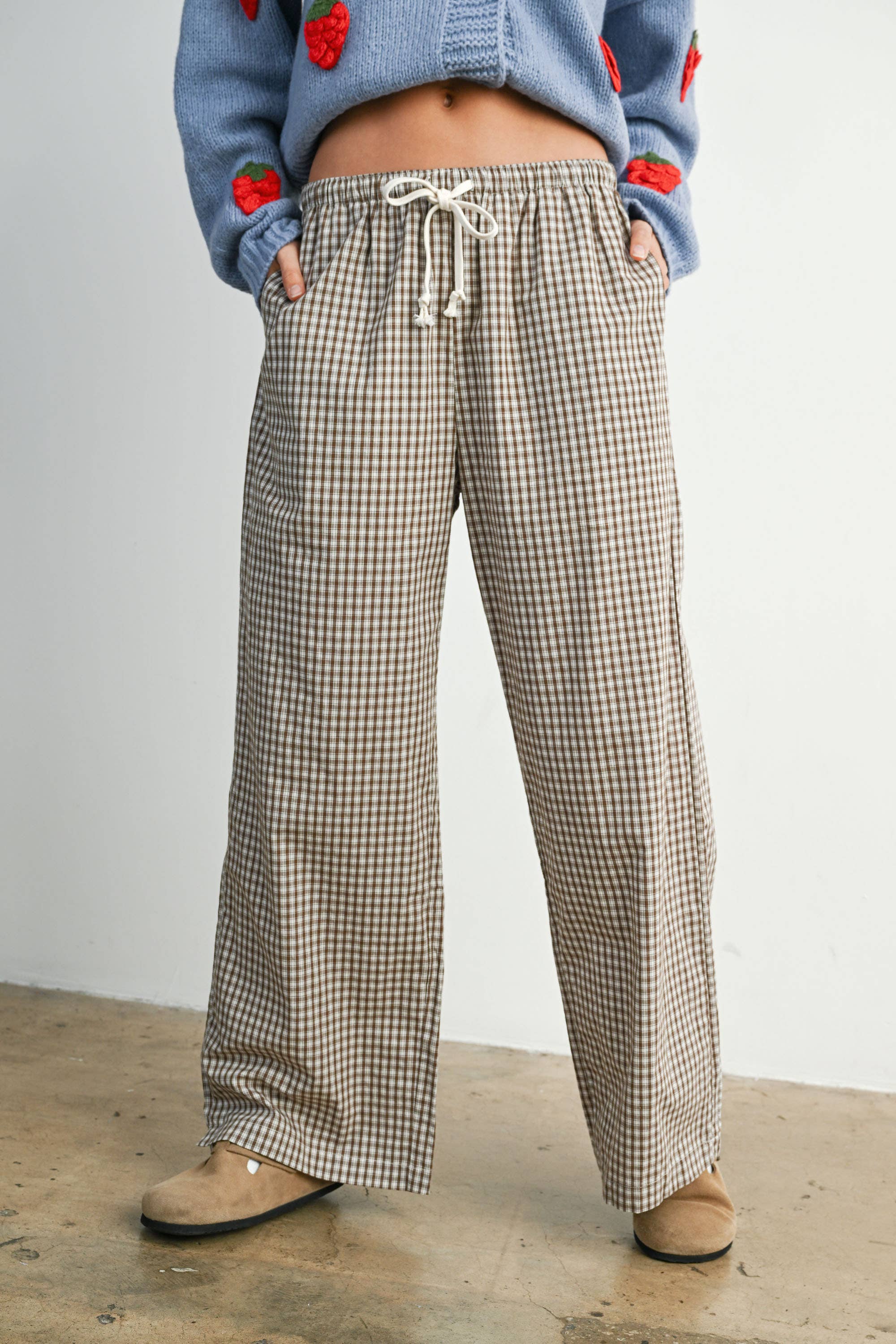 Loose-Fit Adjustable Tie-Front Pants - BMP7854