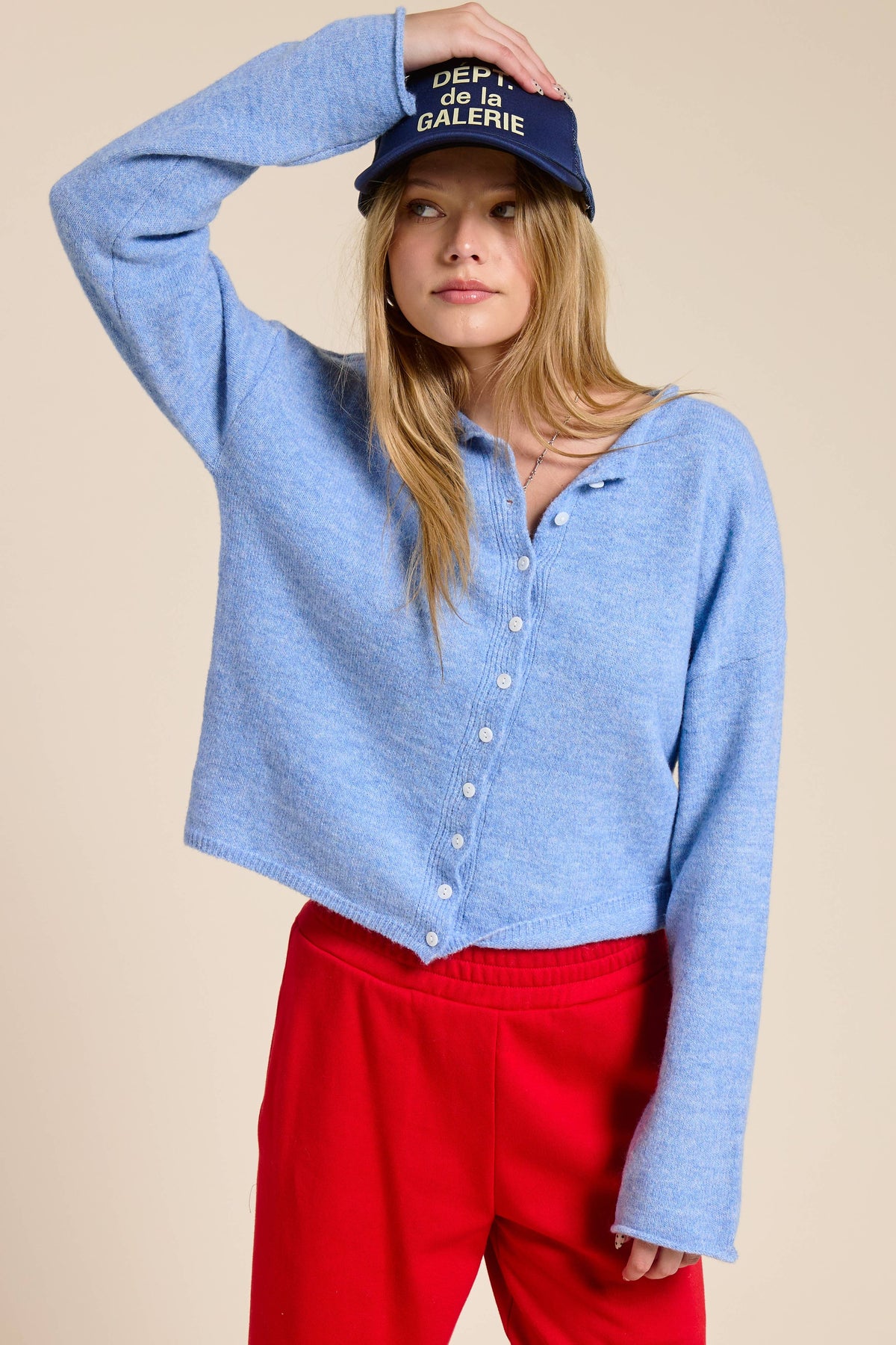 Open-Pack Essential Button Down Cardigan Top
