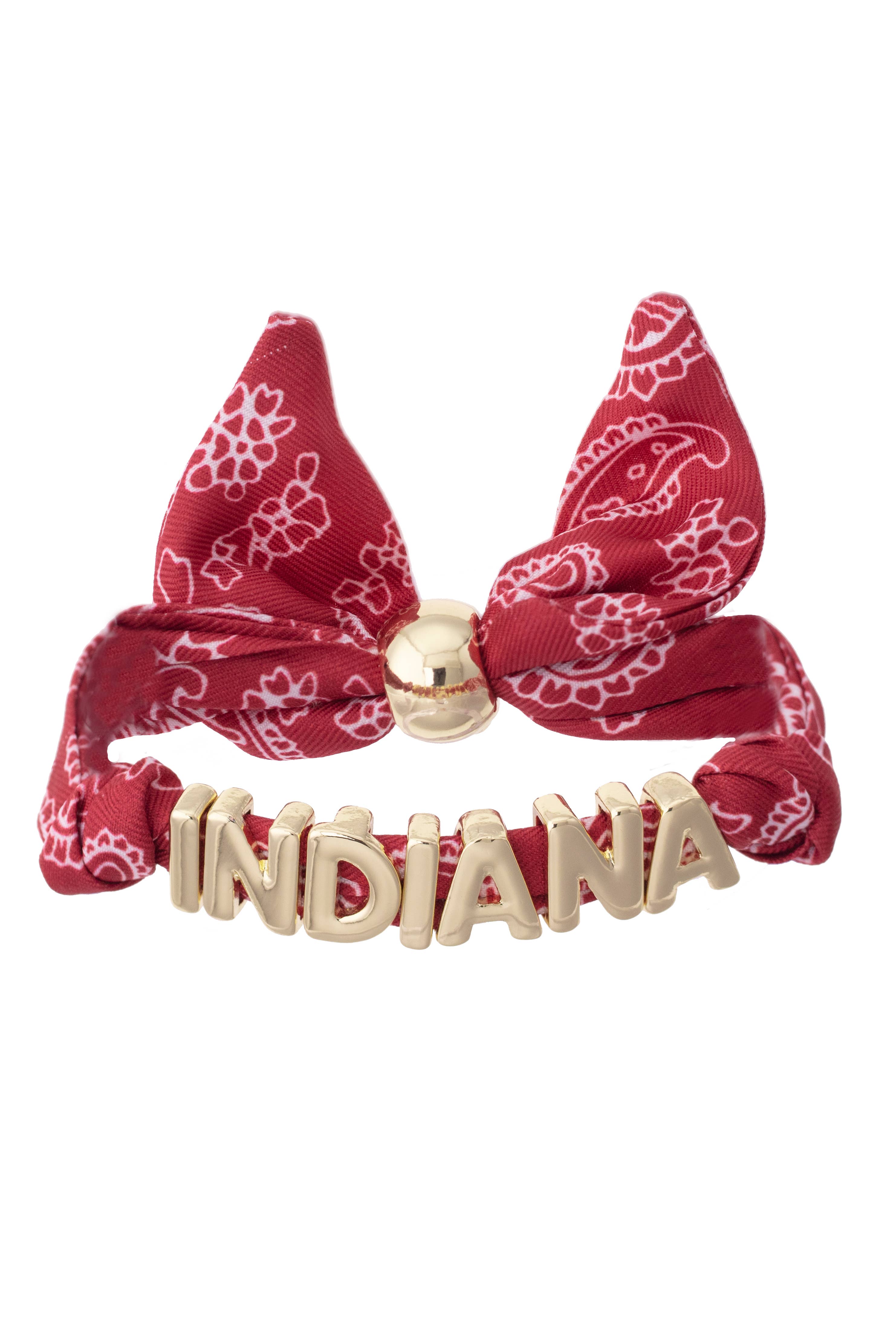 Indiana Hoosiers Bandana Slider Bracelet
