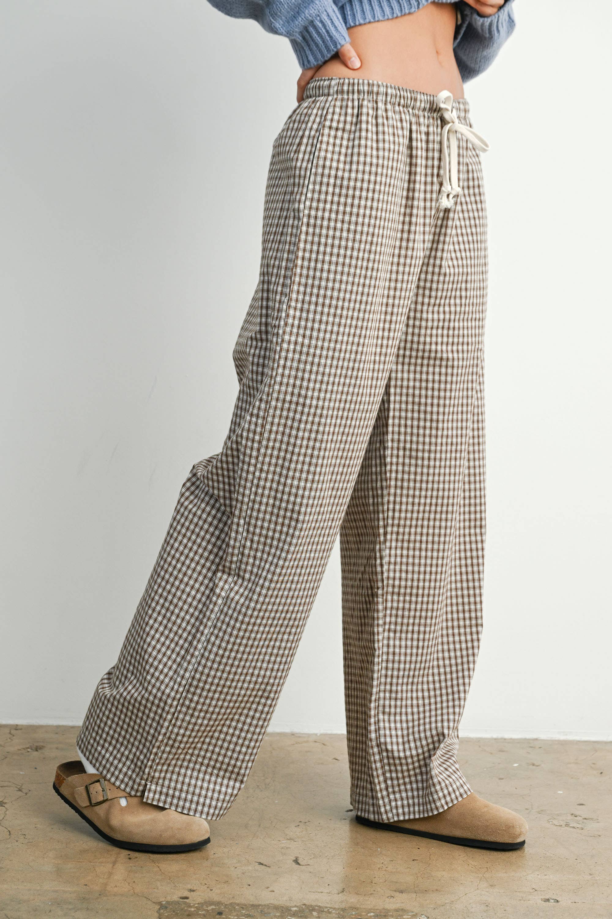 Loose-Fit Adjustable Tie-Front Pants - BMP7854