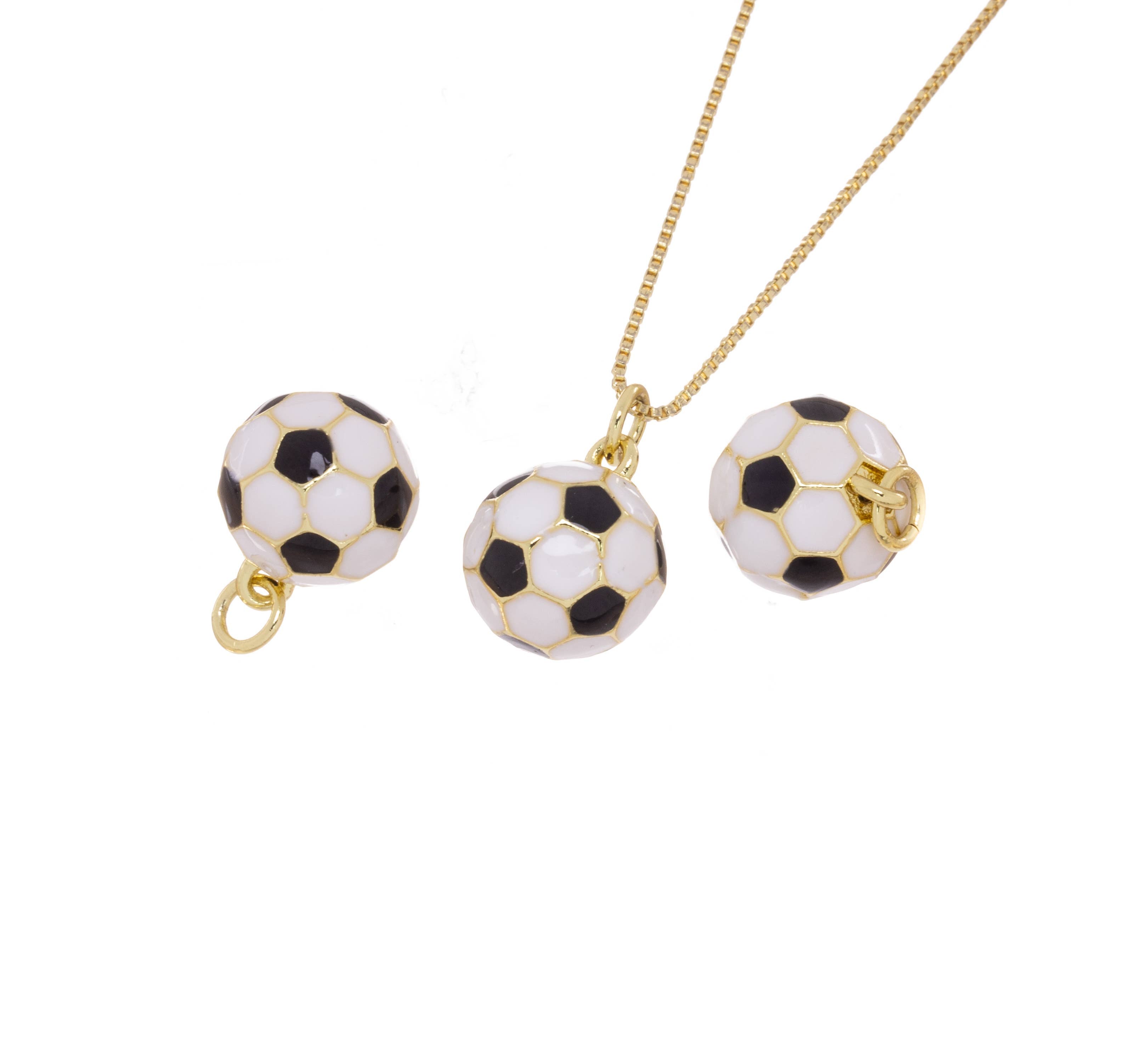 Soccer Ball Charm, Sports Ball Pendant