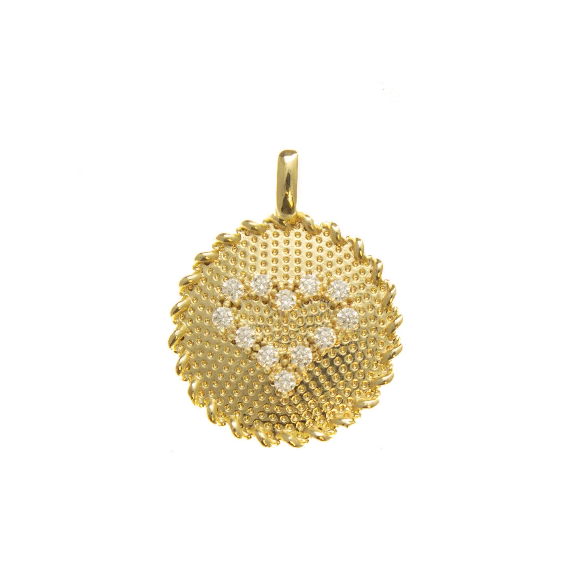 CZ Heart Charm Gold