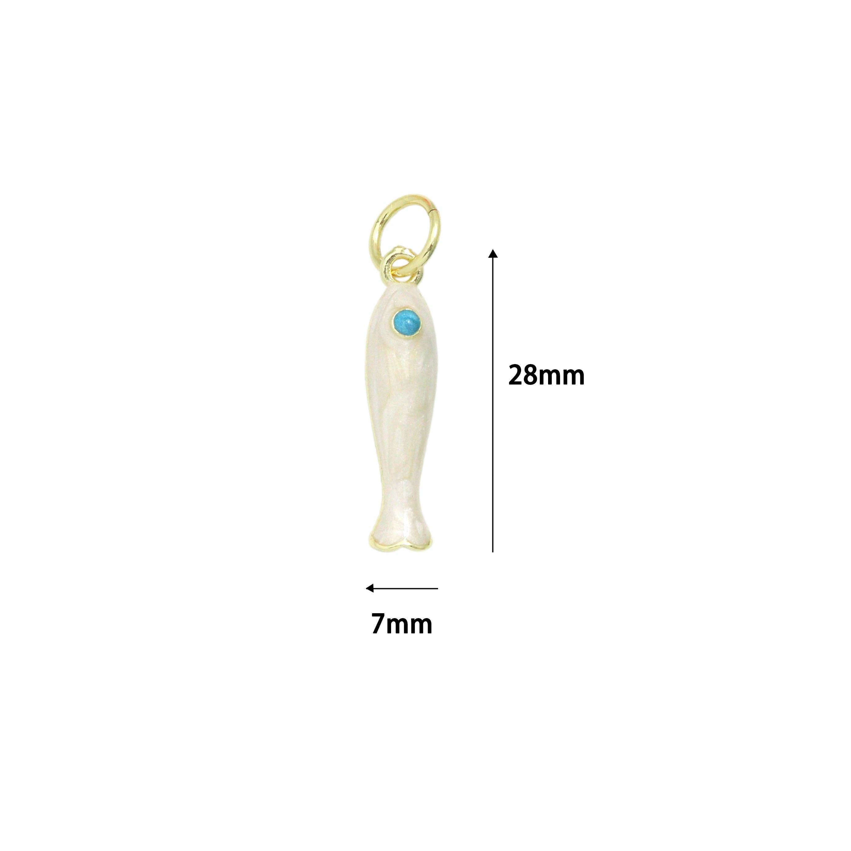 Pastel Reef Fish Collection, Enamel Fish Charm, Sku#LK1311