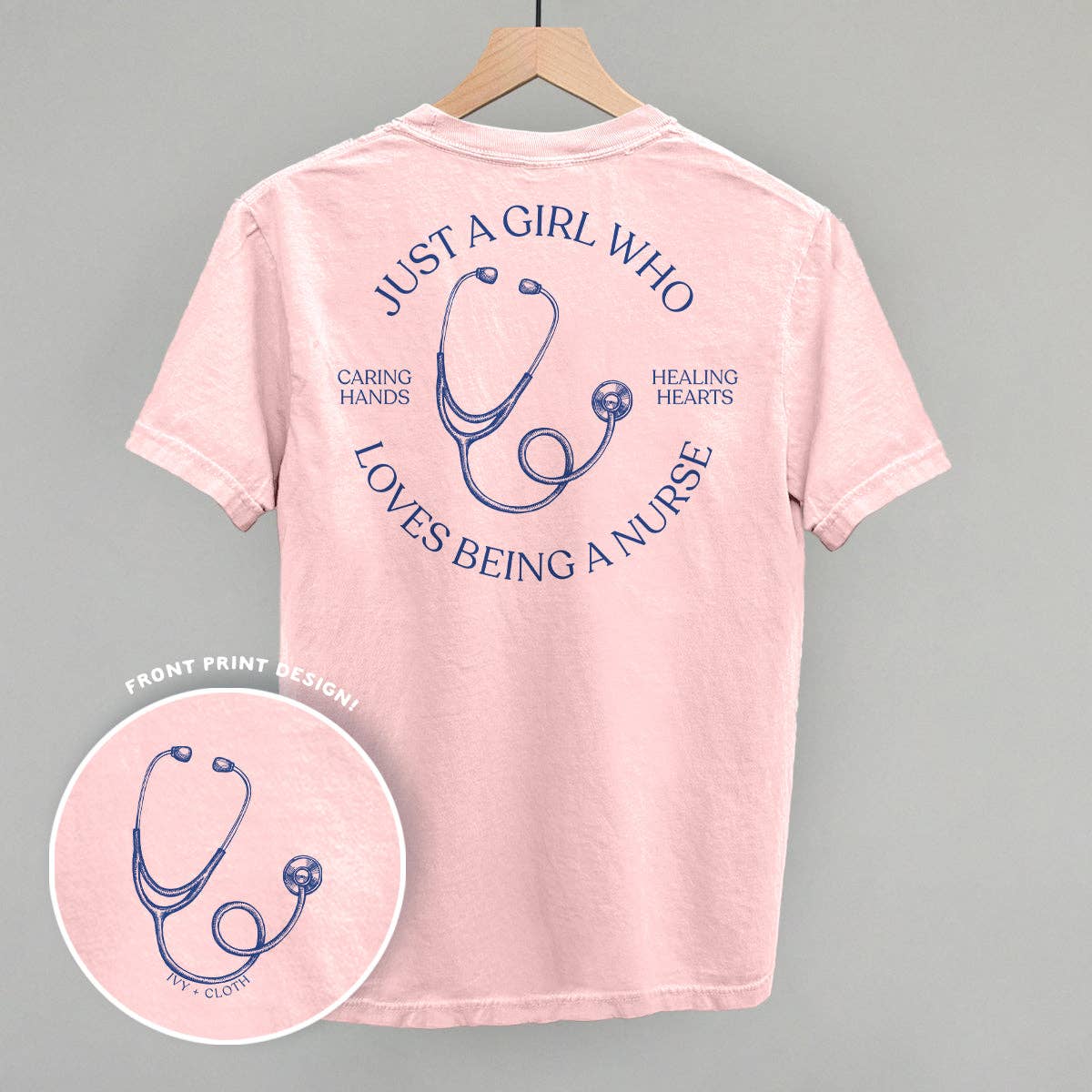 Just A Girl Who Loves Being A Nurse (Back Print)