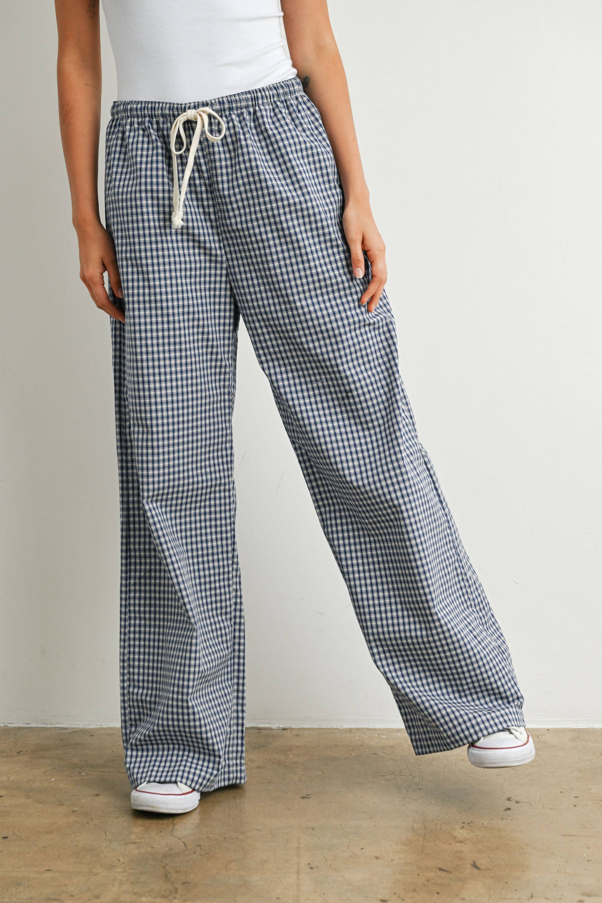 Loose-Fit Adjustable Tie-Front Pants - BMP7854