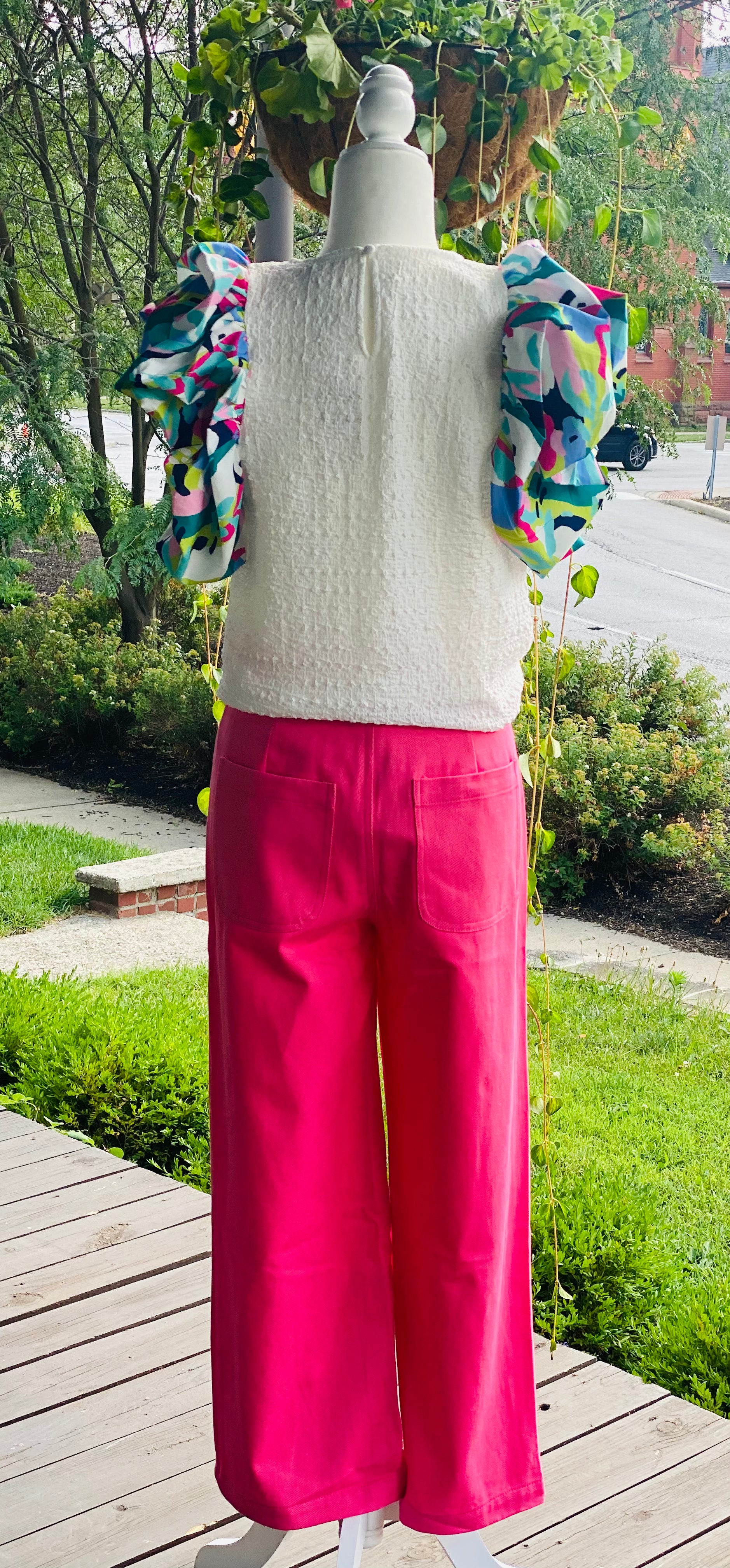 Callie Multi Color Sleeve Top