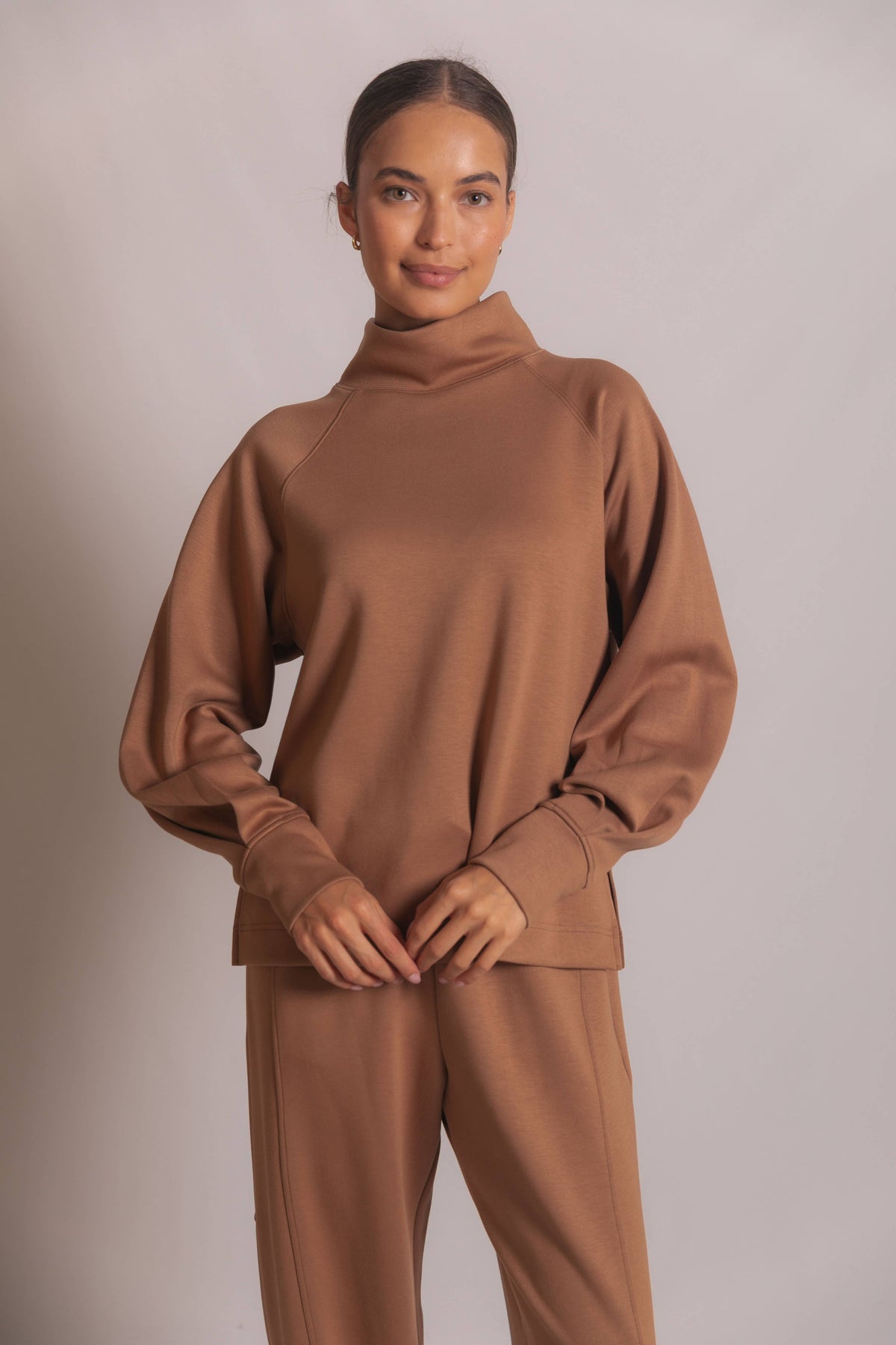 Butter Modal Mock Neck Long Sleeve